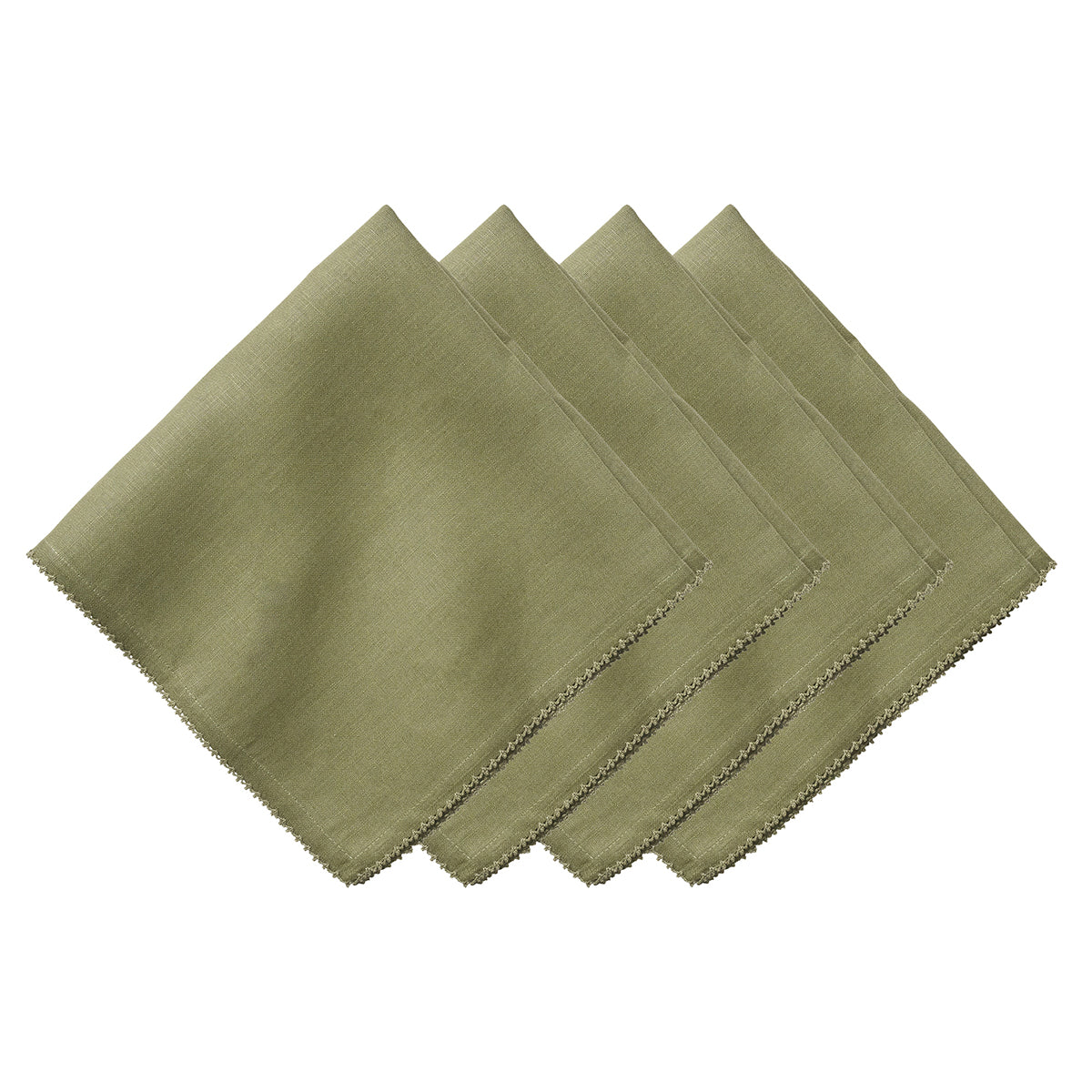 Berry Scallop Napkin Set/4 - Sage