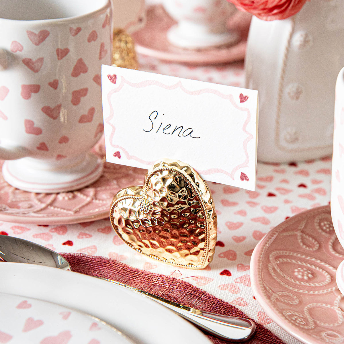 Berry & Thread Heart Place Card Holder Set/4 - Gold – Juliska