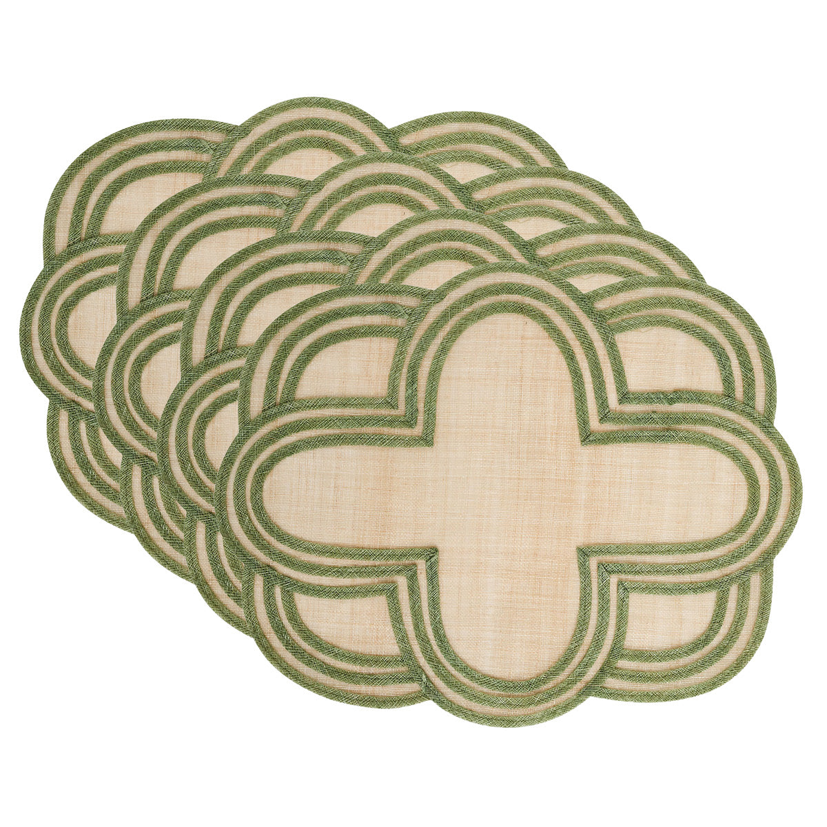 Scallop Stripe Placemat Set/4, detail view