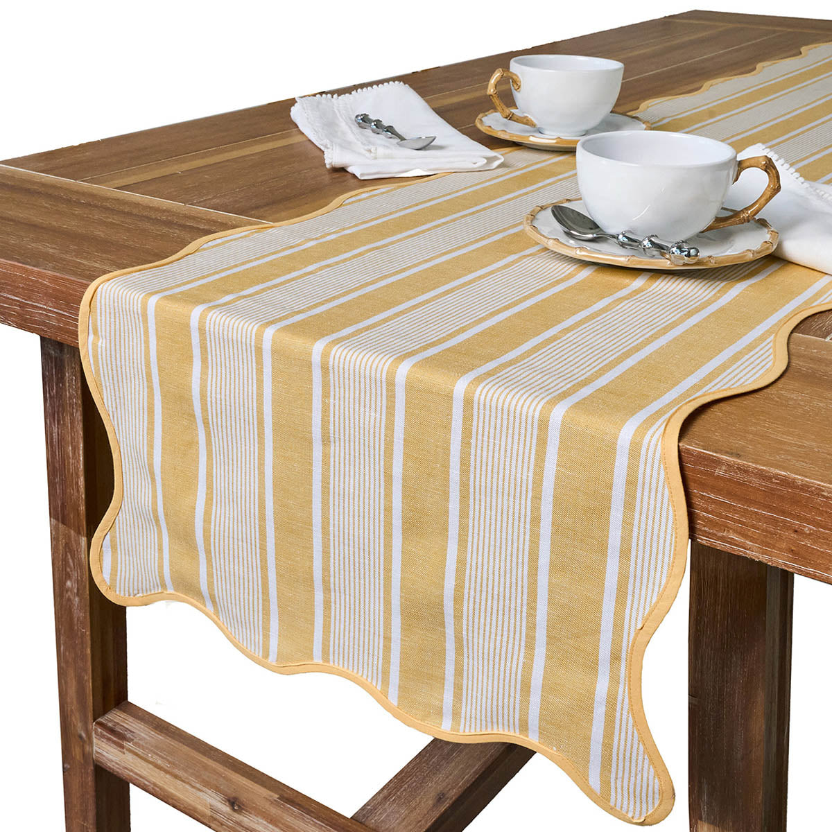 Cabana Stripe 18 in x 90 in Table Runner - Sunshine – Juliska
