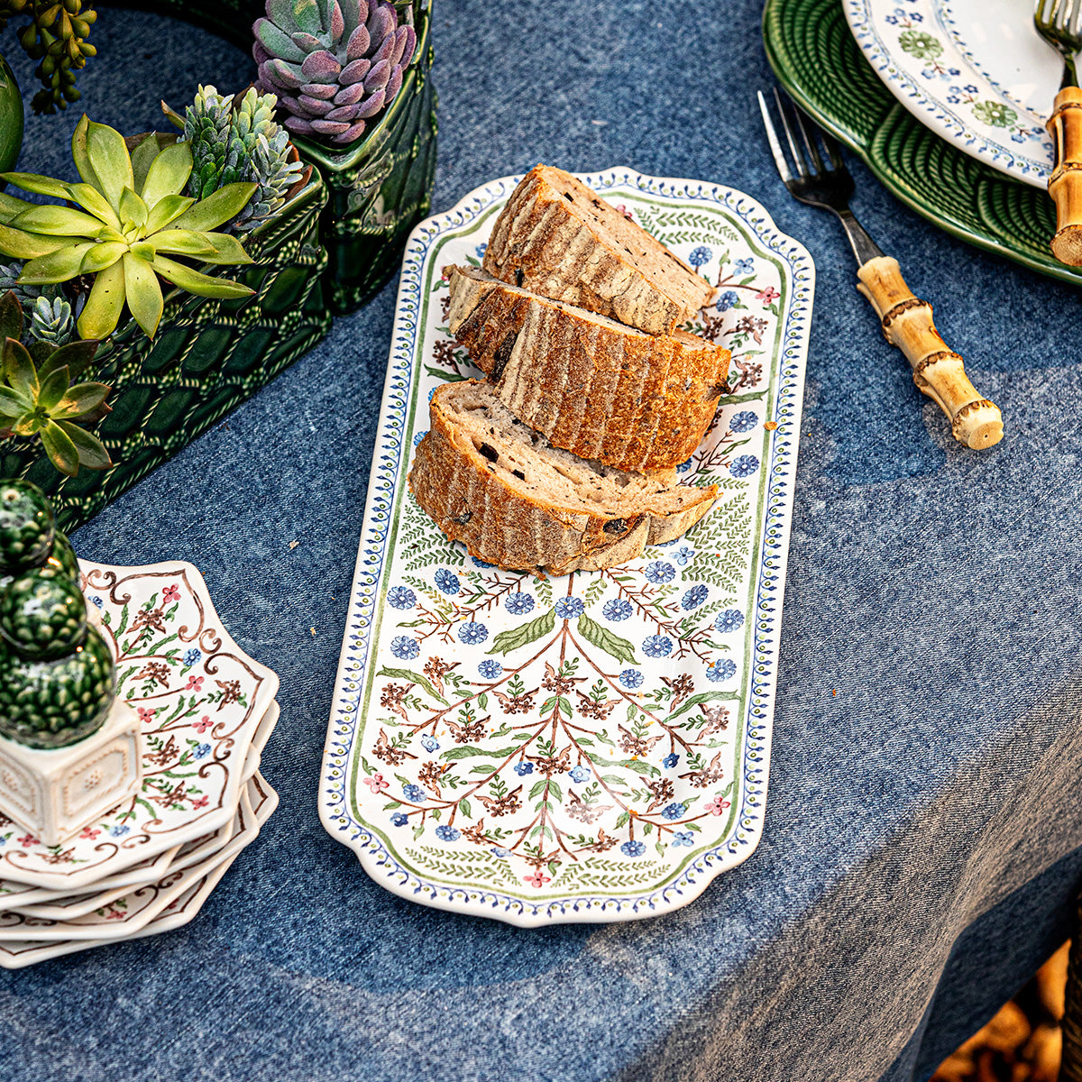 Villa Seville 15” Hostess Tray - Chambray – Juliska