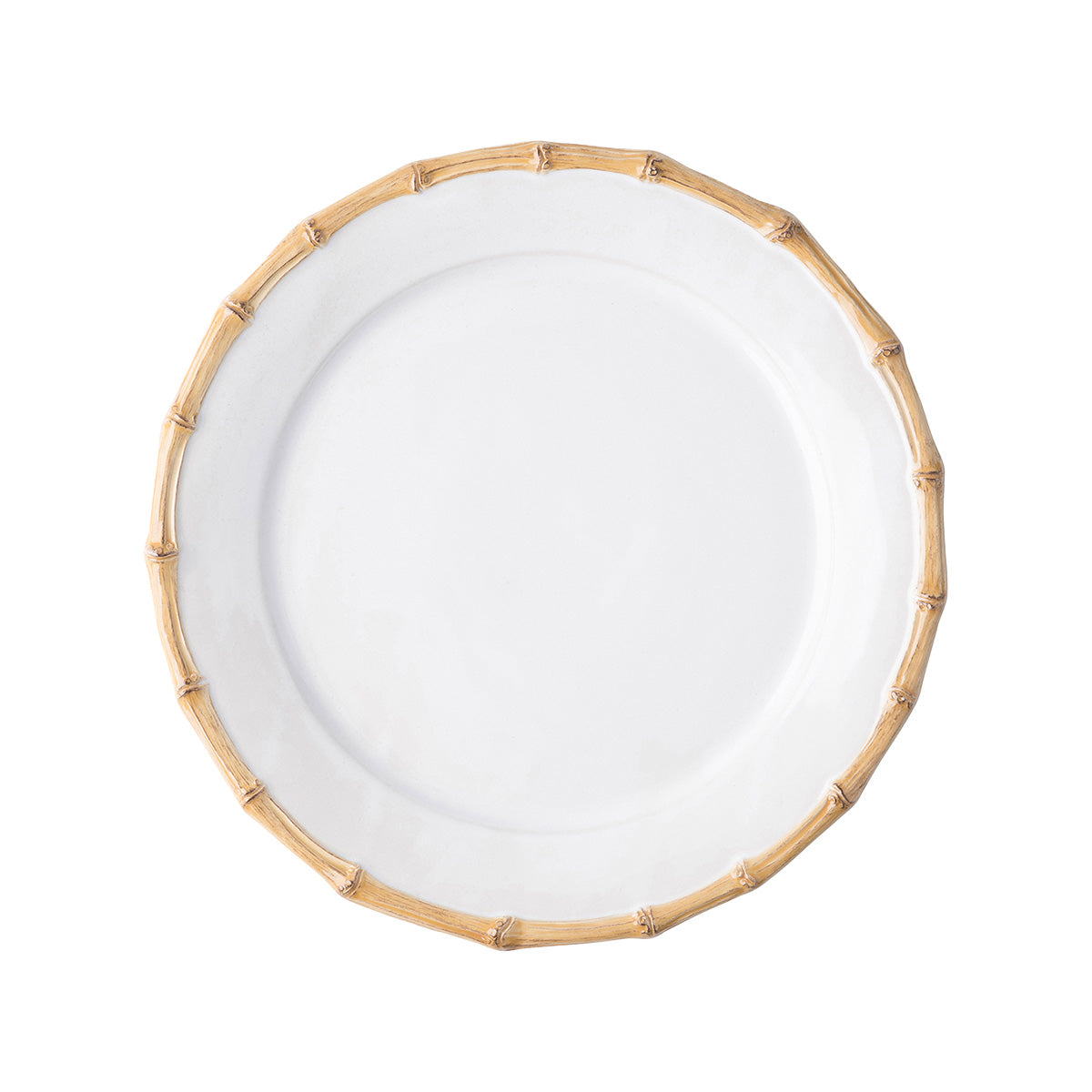 From our  Bamboo Collection- Sweet sophistication rules the day with this chic plate. Rustically refined bamboo pairs perfectly with ripe figs stuffed with fresh ricotta and drizzled with honey for an after dinner treat served under a canopy of stars. The bamboo trim is at once rustic, chic and polished - perfect for any cuisine.