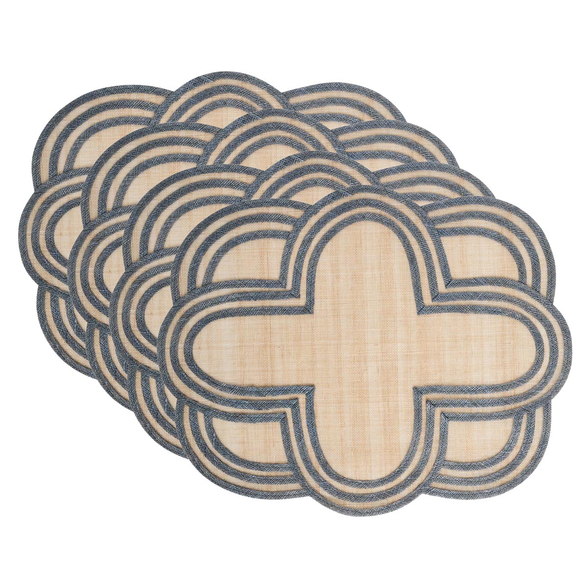 Scallop Stripe Placemat Set/4 table linen