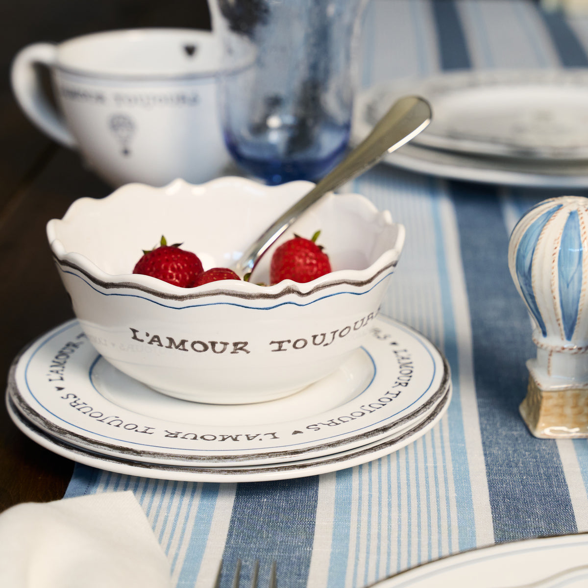 アトリエジュンコ監修Eischアイッシッウエルカムプレート L'Amour Toujours Cereal/Ice Cream Bowl – Juliska
