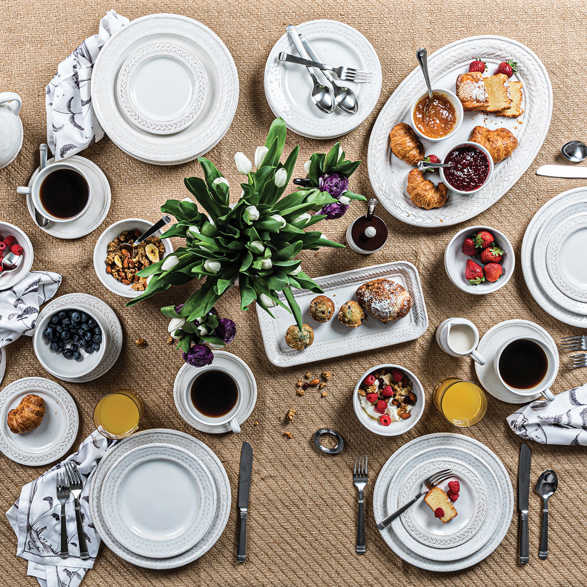 Le Panier 4pc Place Setting - Whitewash – Juliska