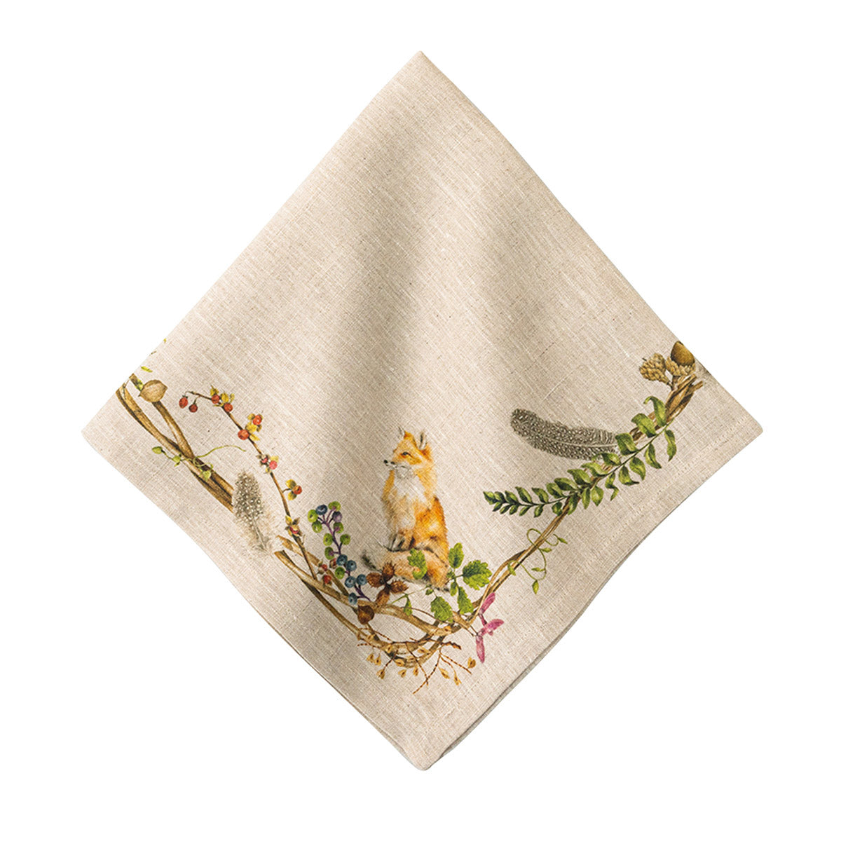 Forest walk tan napkin.