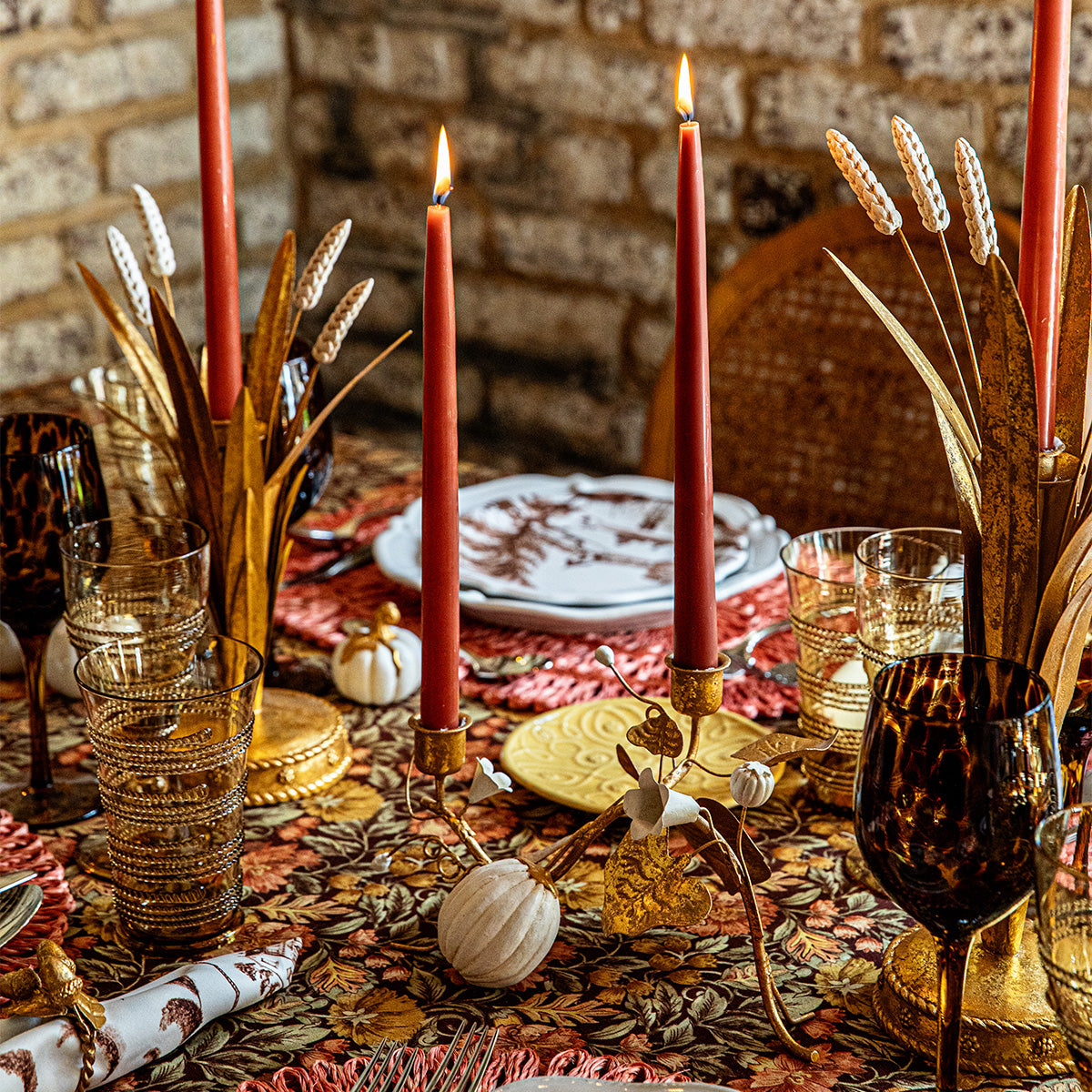 Forest Walk Pumpkin & Vine Double Candlestick Holder - Gold – Juliska