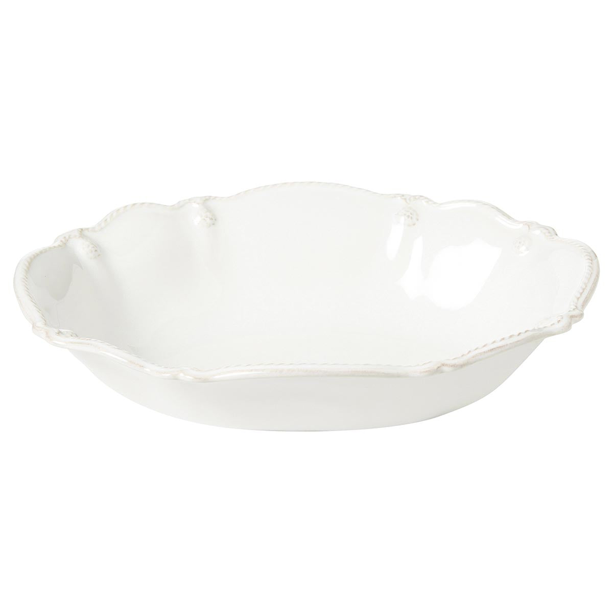10" Oval Serving Bowl - Whitewash