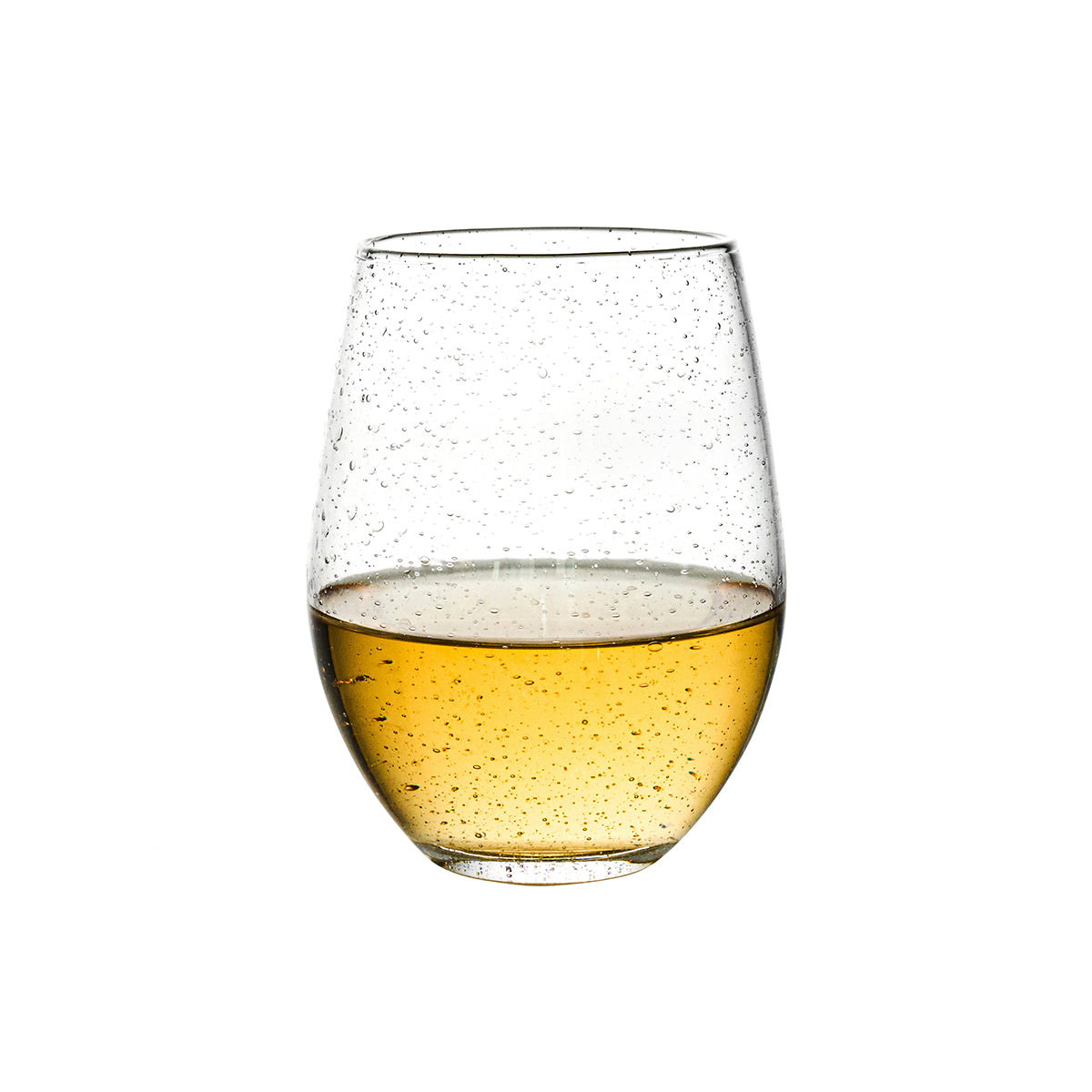 Provence Stemless Wine Glass mouth-blown glass, styled table setting view