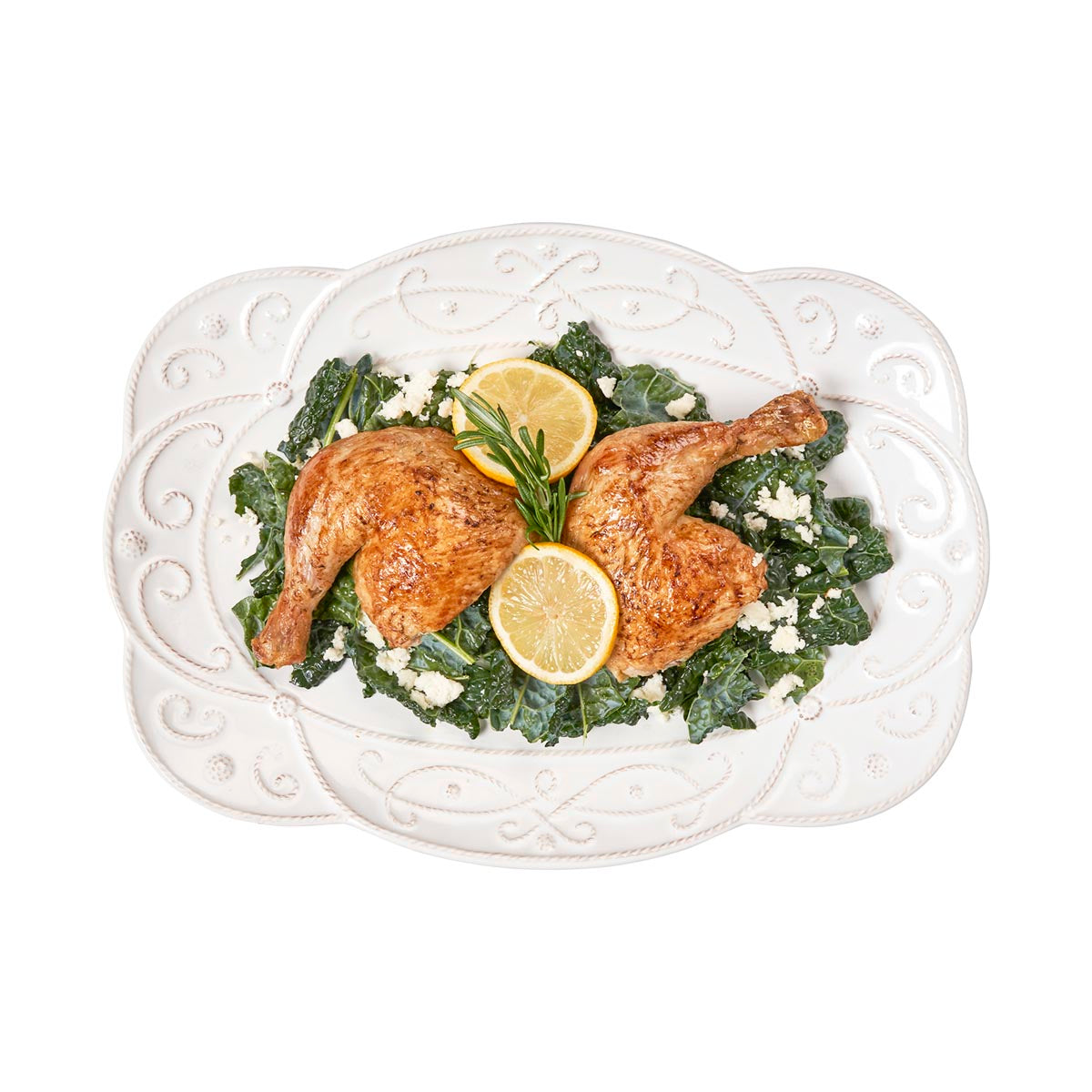 Jardins du Monde 15 in Platter - Whitewash – Juliska