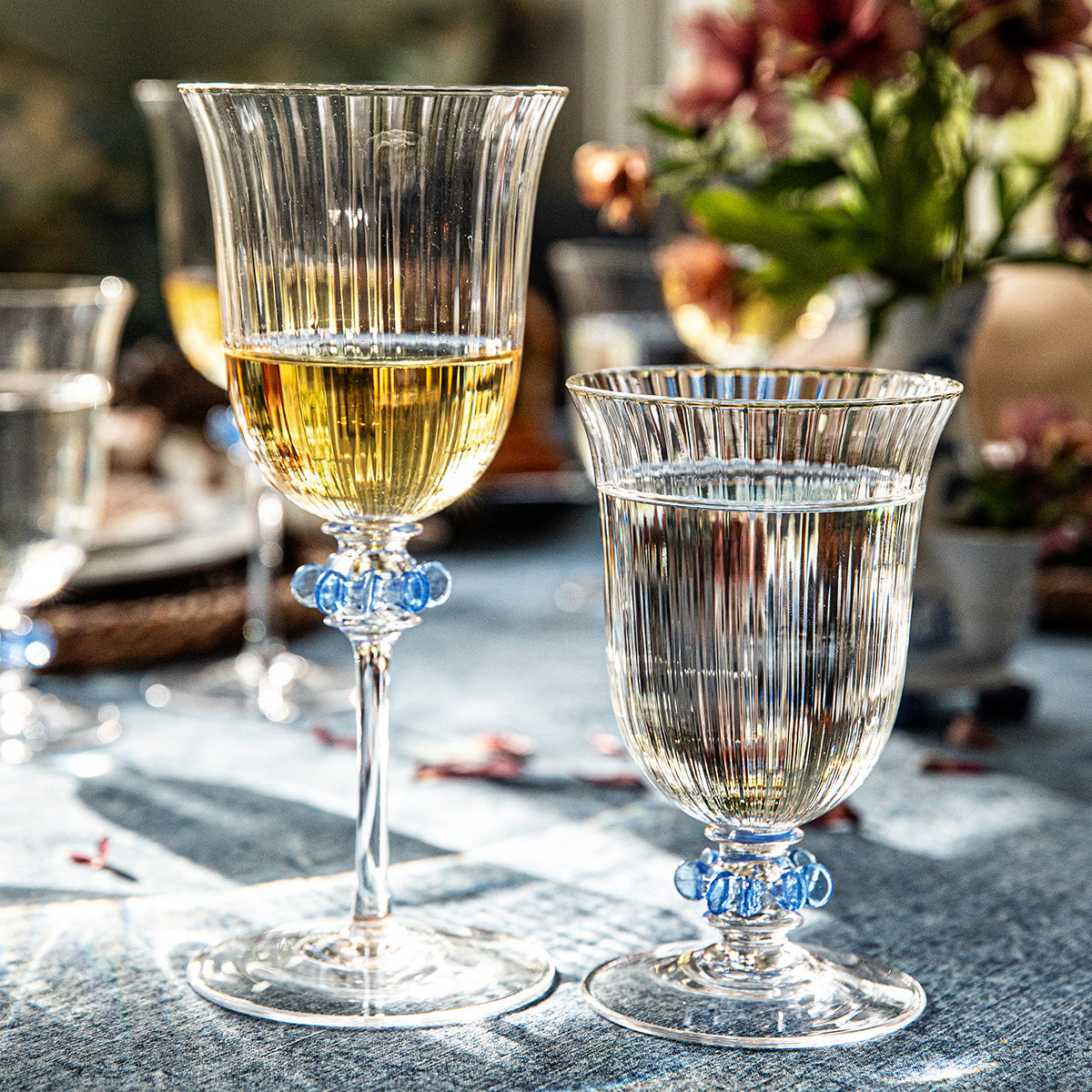 Nell Ruffle Goblet - Chambray - detail view