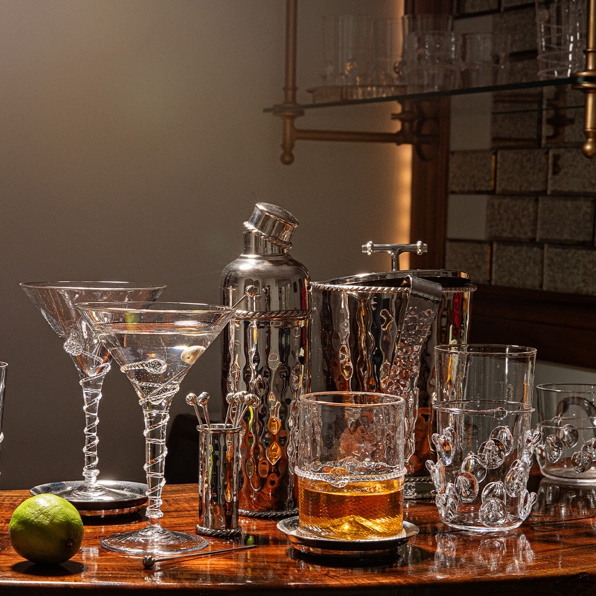 Graham Double Old Fashioned - styled table setting view
