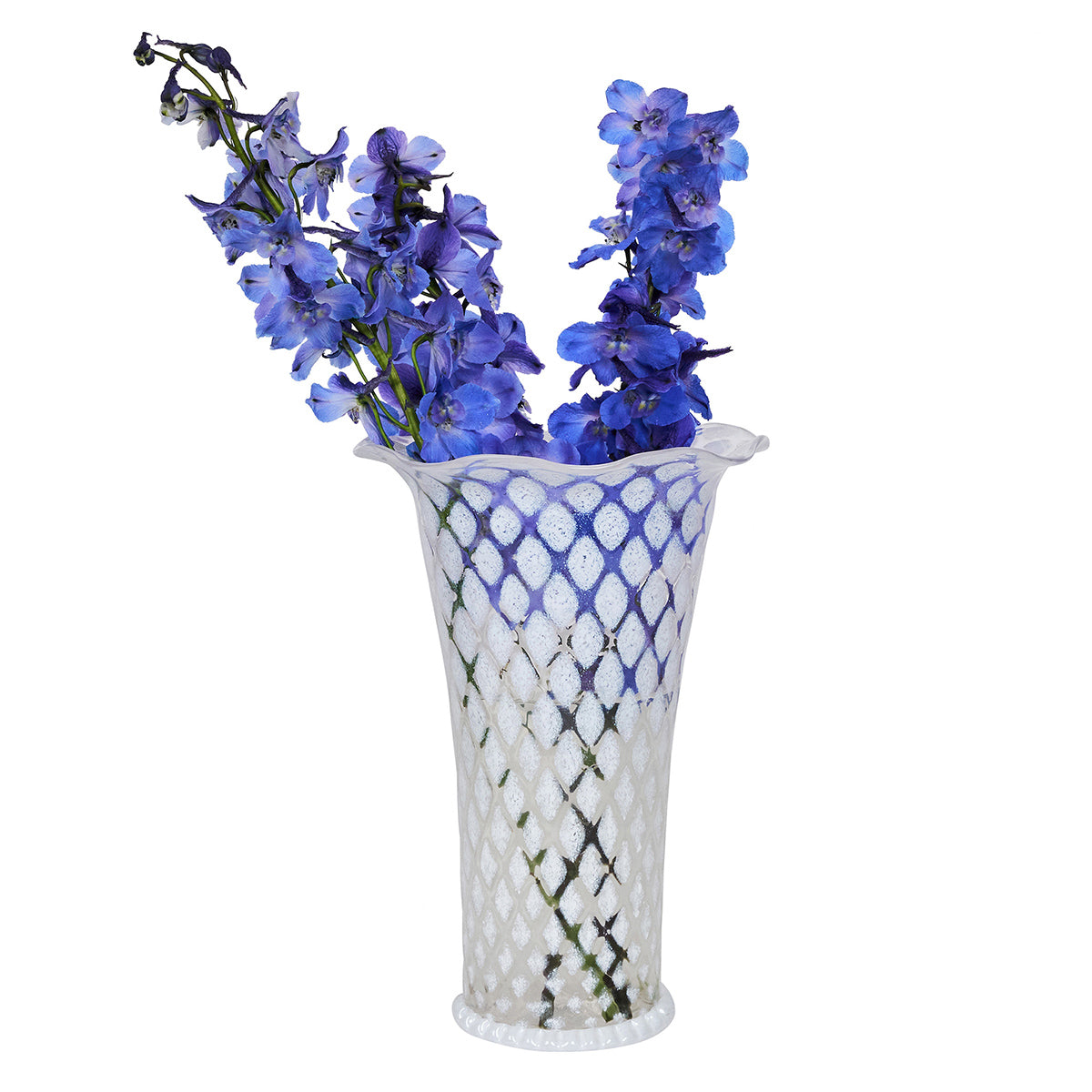 Trellis 9 in Flared Vase - White – Juliska