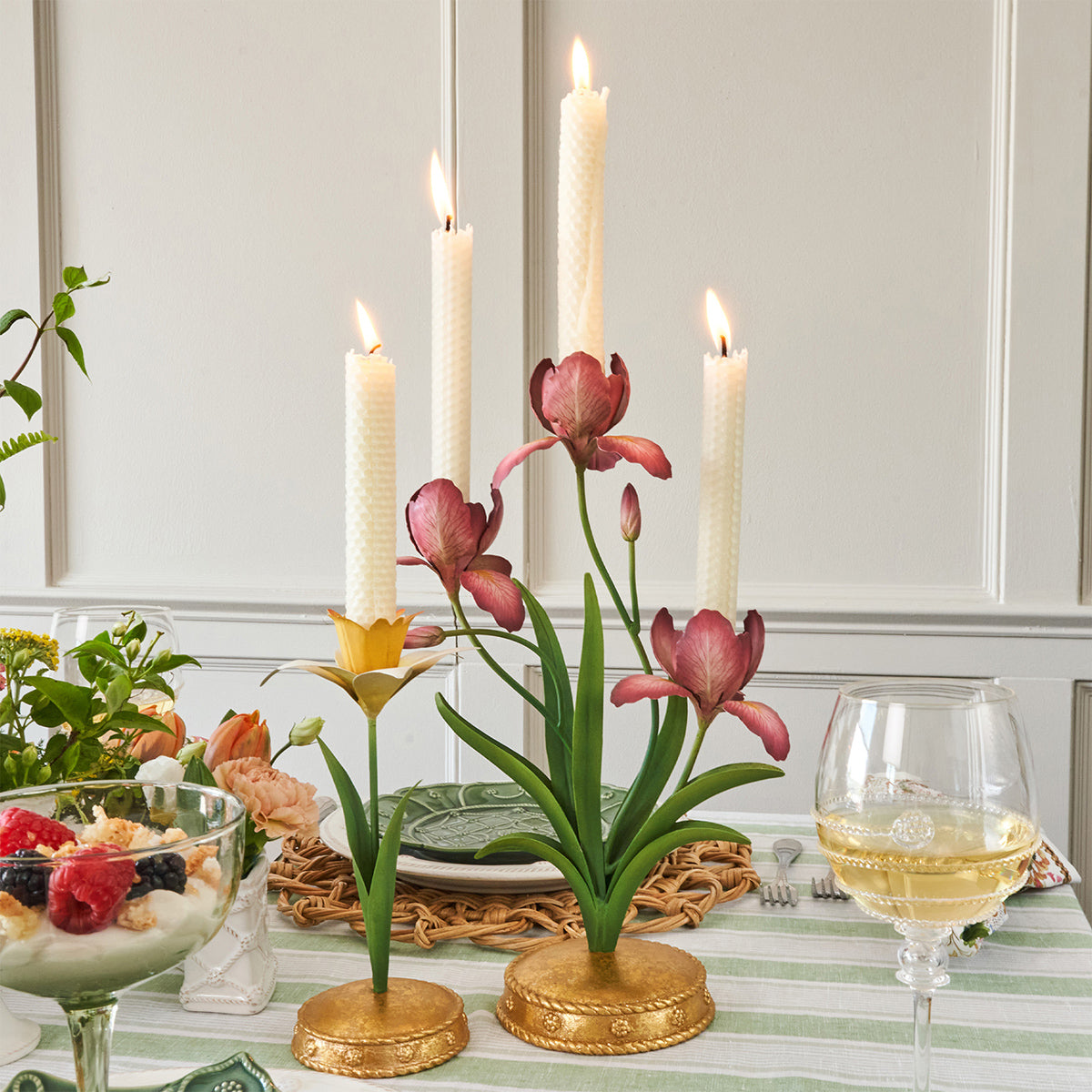 Flower　新品✨トゥモローランド　モクテルプリント キャンディースリー Meadow Walk Daffodil 9 in Candlestick - Yellow – Shop Juliska