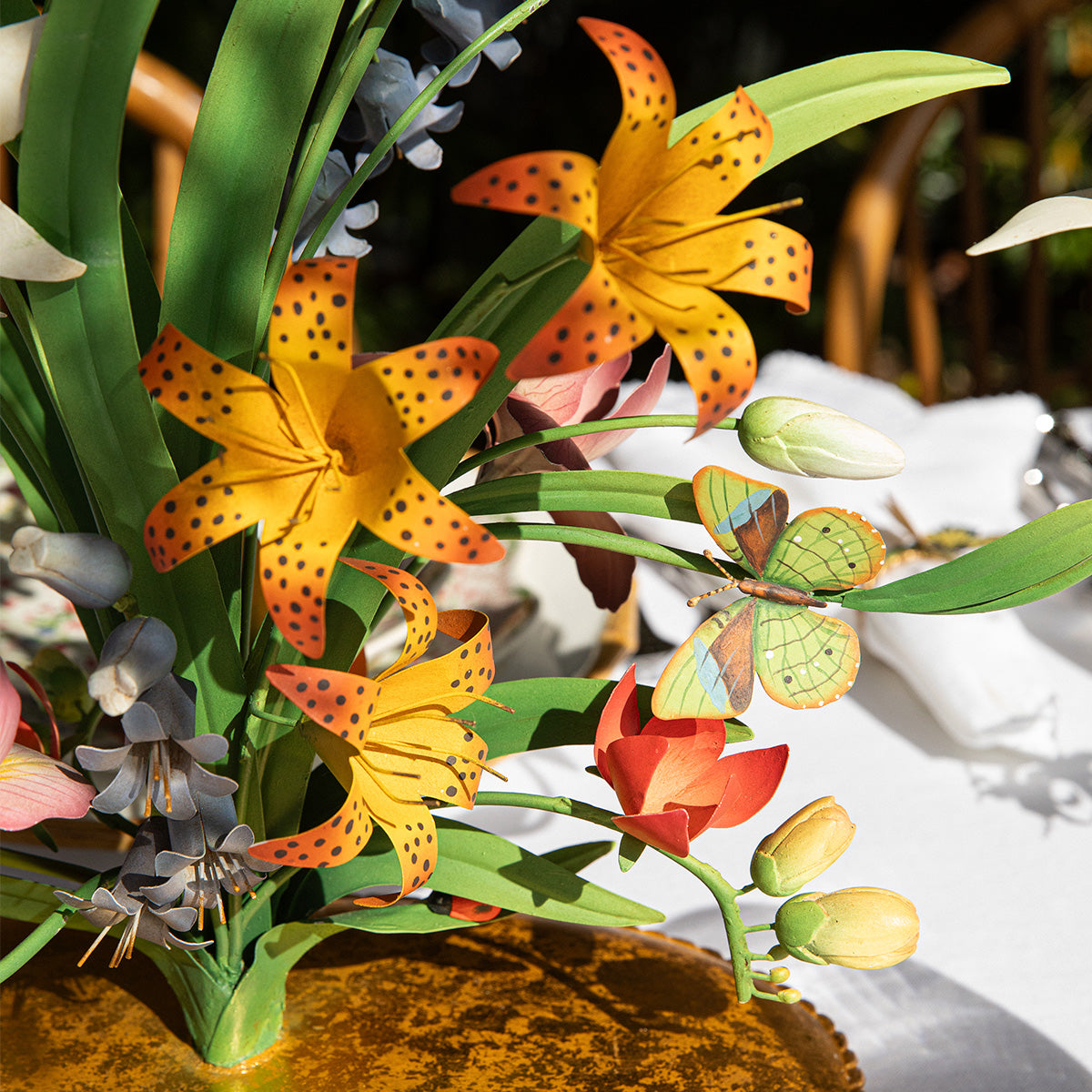 tiger lily centerpieces Meadow Walk 25" Bouquet Centerpiece Candelabra - Juliska