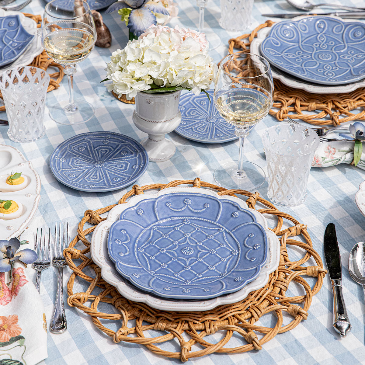 希少Juliska ジュリスカ Jardins du Monde プレートセット Jardins Du Monde Side/Cocktail Plate Assorted Set/4 - Basil – Juliska