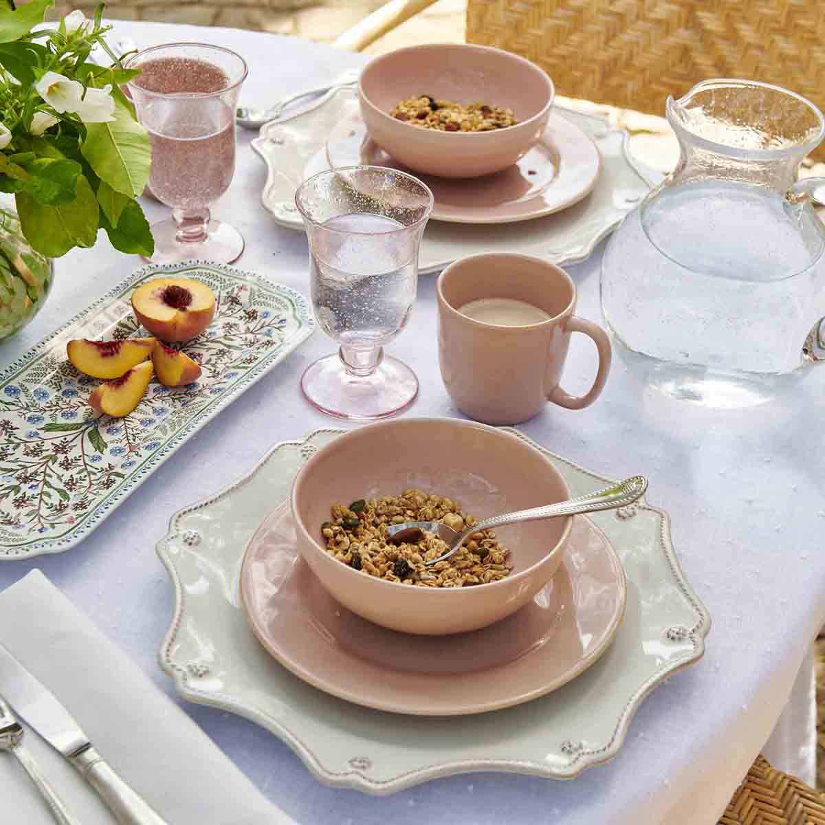 Puro mug in blush pink by Juliska, detail view
