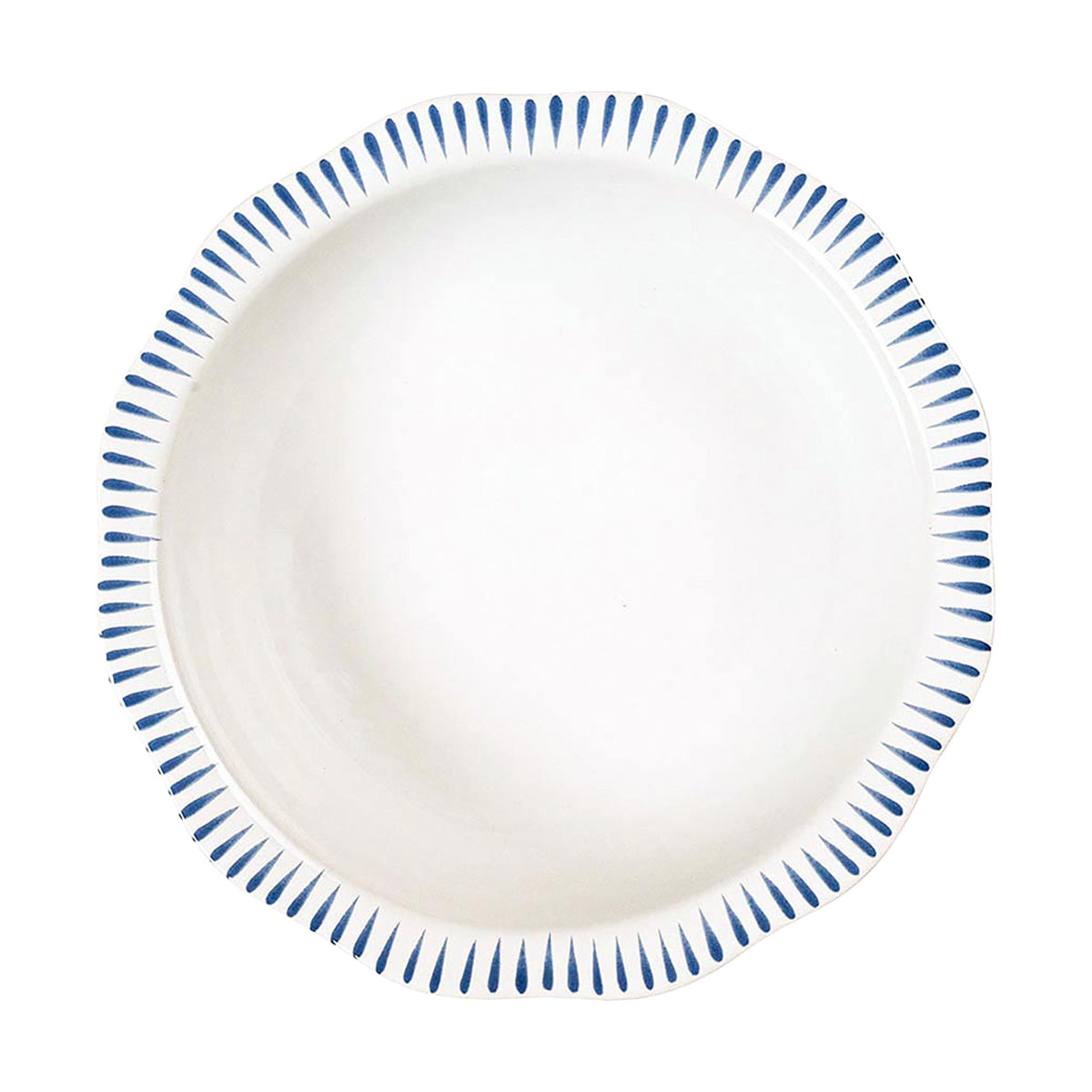 Sitio Stripe 12" Serving Bowl - Delft Blue, detail view