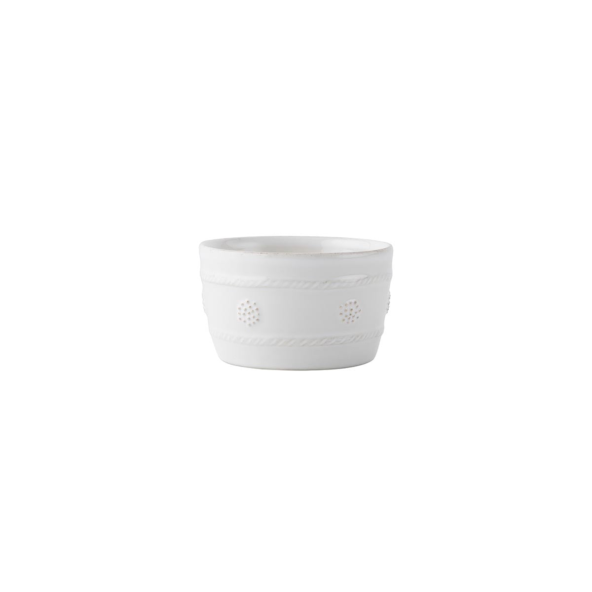 Our slightly oversized ramekin is the most versatile item in your kitchen! Use for herbed butters, petit souffles, or for an assortment of nibbles.