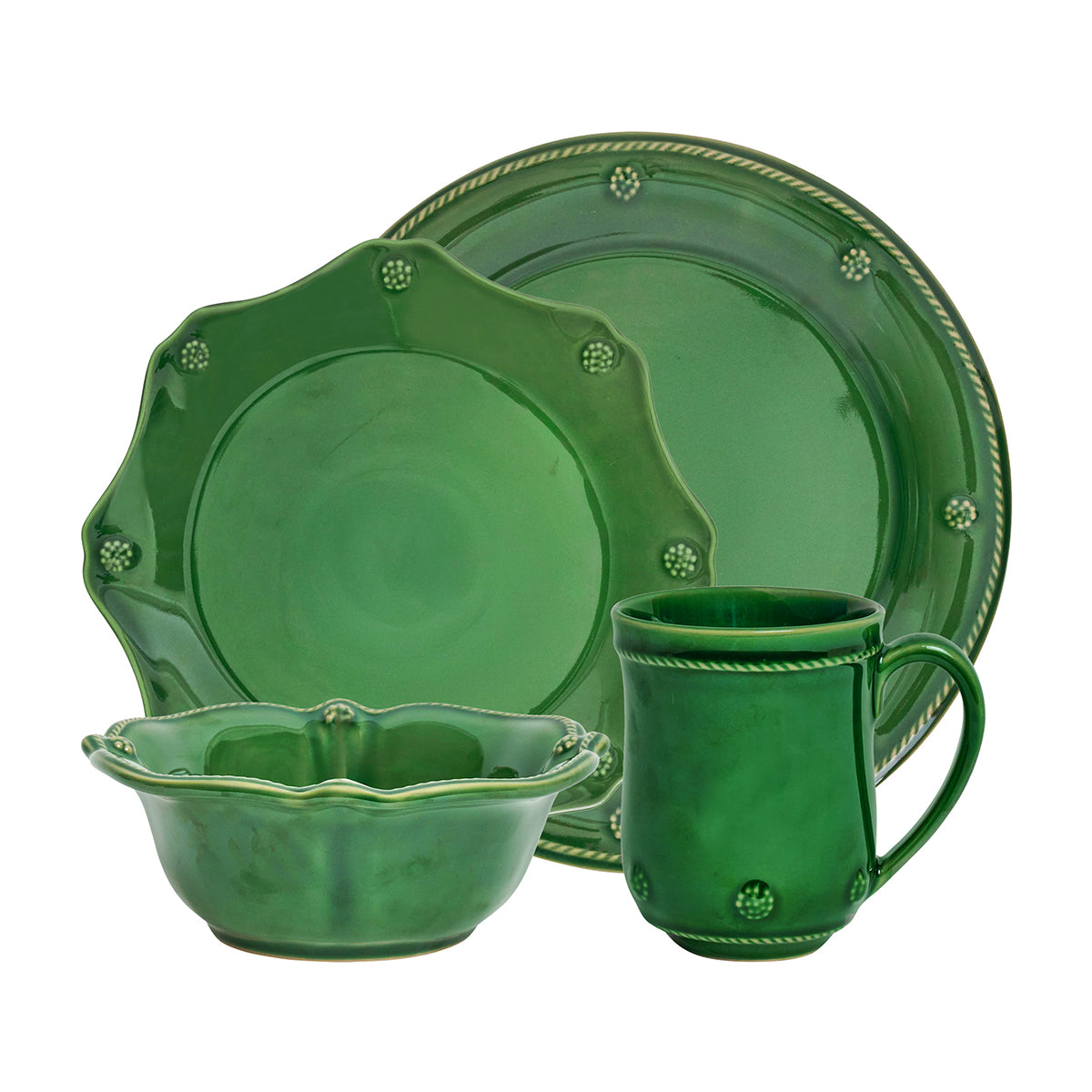 Berry & Thread 4pc Place Setting - Basil