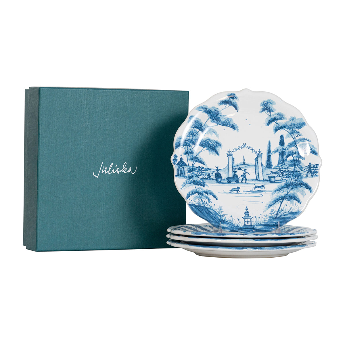 Country Estate Party Plate Assorted Set-4 - Delft Blue – Juliska