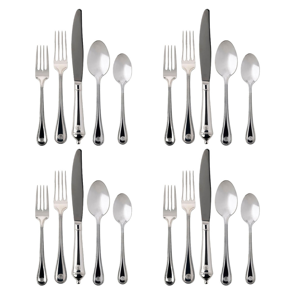 Meticulously designed and crafted in the spirit of old world French tradition, this Berry &amp; Thread stainless steel flatware is exceptional for its decorative motif and has been polished to a luxuriously luminous finish.