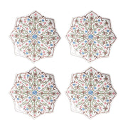 Add a sprinkling of romance to your cocktail hour with this set of four plates that were inspired by the mix of Moorish and Gothic shapes of Seville's historic architecture, featuring a unique starburst silhouette and floral motif to accent any place setting or tablescape.