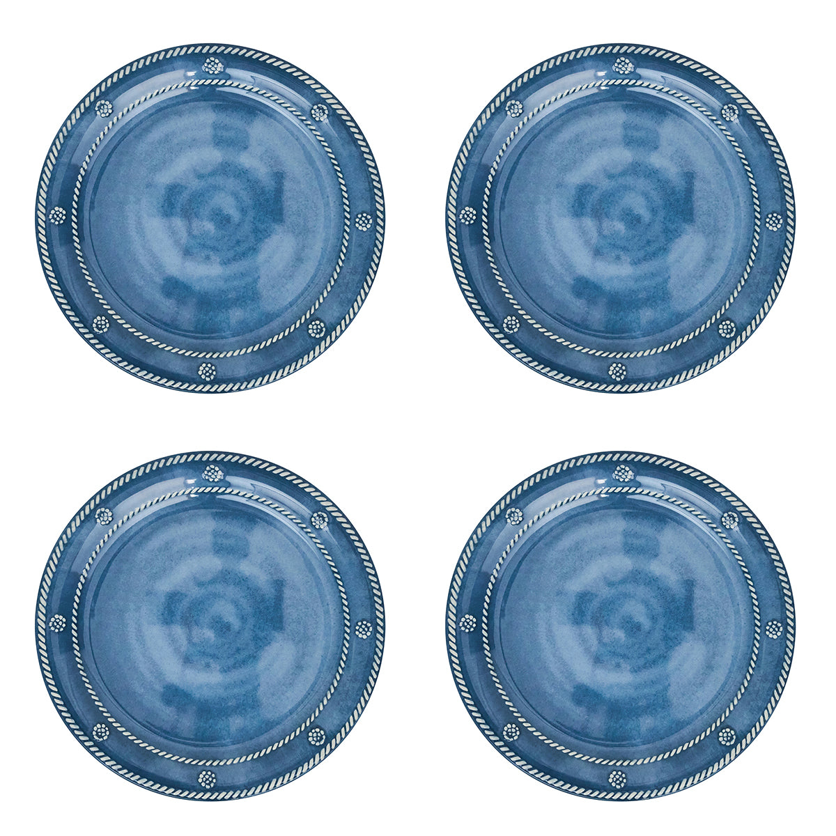 Berry & Thread Melamine Dessert/Salad Plate Set/4 - Ocean - Ocean