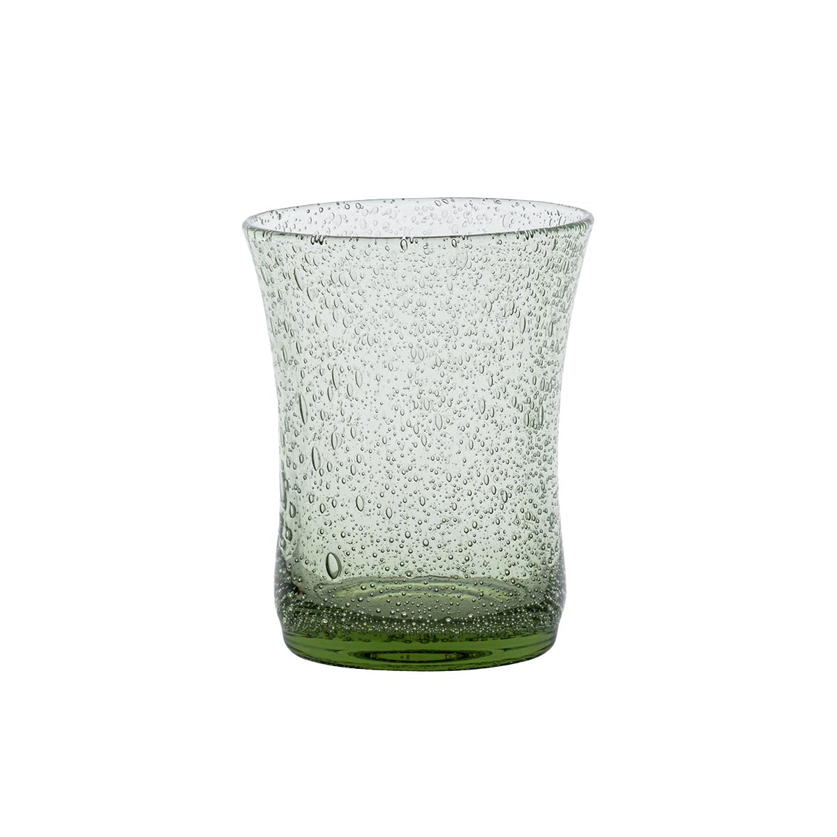 Inspired by the traditional bubbly glassware from Provence and of sturdy construction to make everyday drinking, effervescent. For water, wine, and everything in between, this mouth-blown tumbler is small in stature but large in sparkle - bringing a charming spirit of joie de vivre to every sip. Offered in four chic and versatile hues: Basil, Chambray, Blush, and Clear (we always love to add a pop of color to the table with colorful glass)!