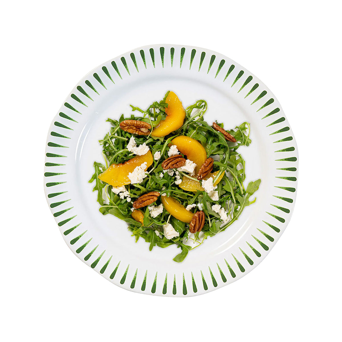 Stripe salad plate by Juliska, styled table setting view