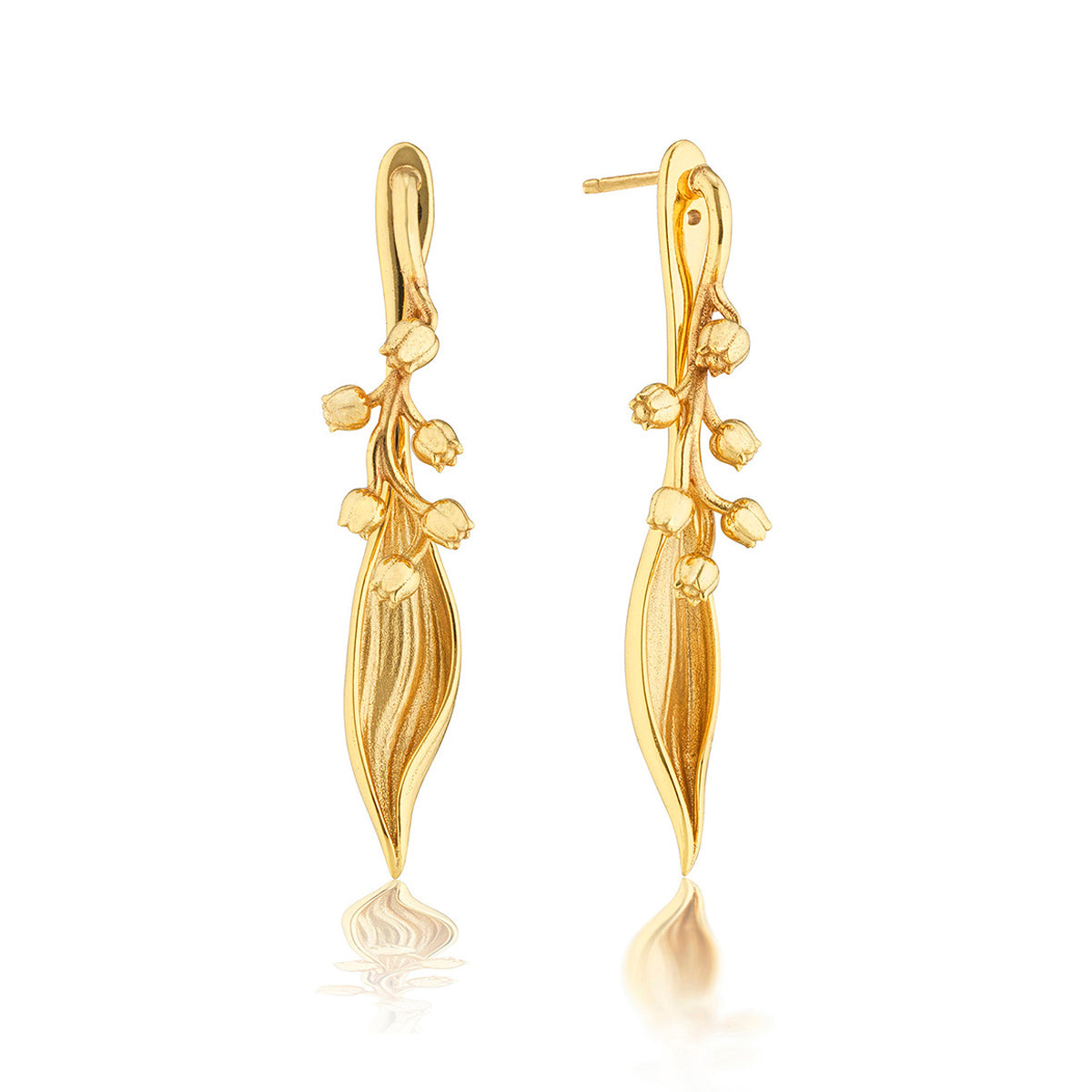 Meadow Lily of the Valley Convertible Earrings - Gold – Juliska