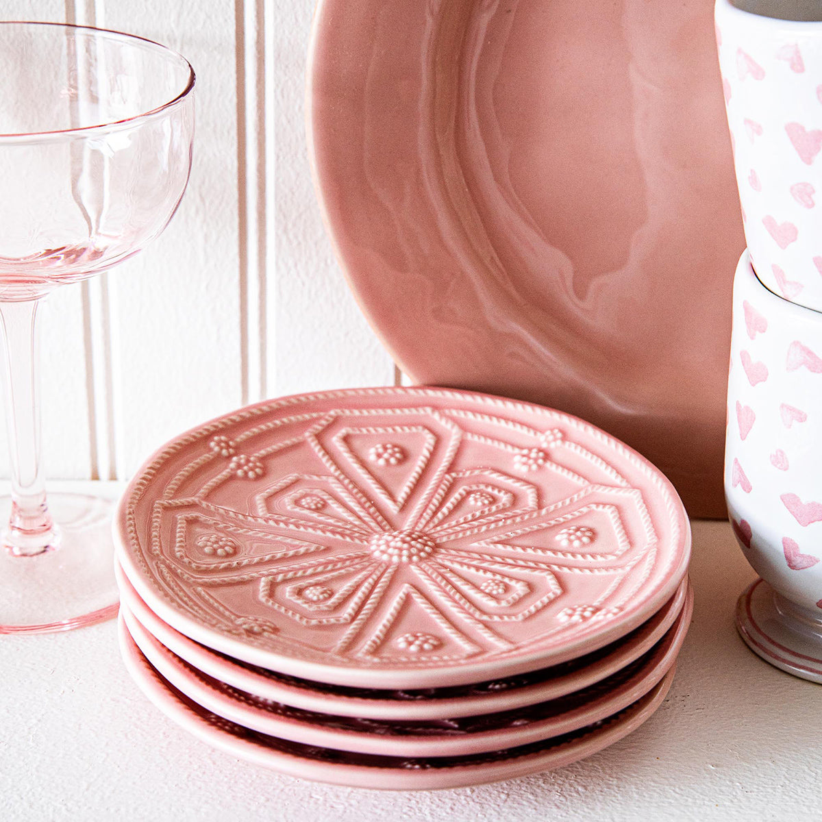 Jardins Du Monde Side/Cocktail Plate Assorted Set/4 - Blush – Juliska