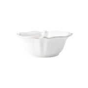 This cereal bowl in whitewash has a subtly scalloped edge, and is a new take on a classic and versatile shape.
