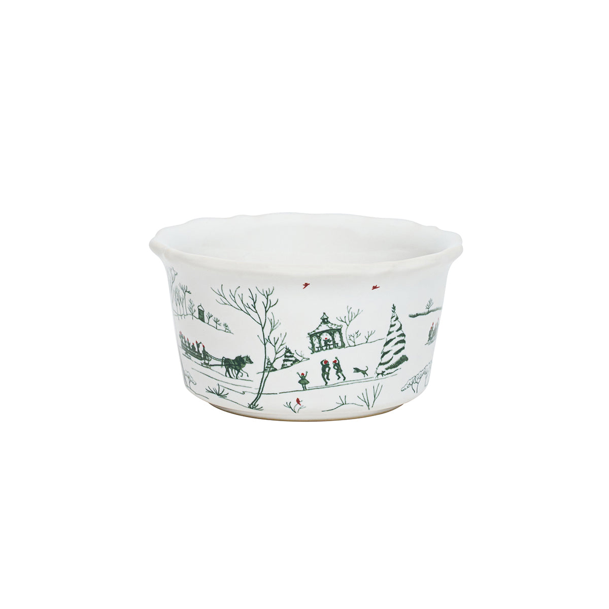 Country Estate Winter Frolic Ramekin - Evergreen - alternate angle