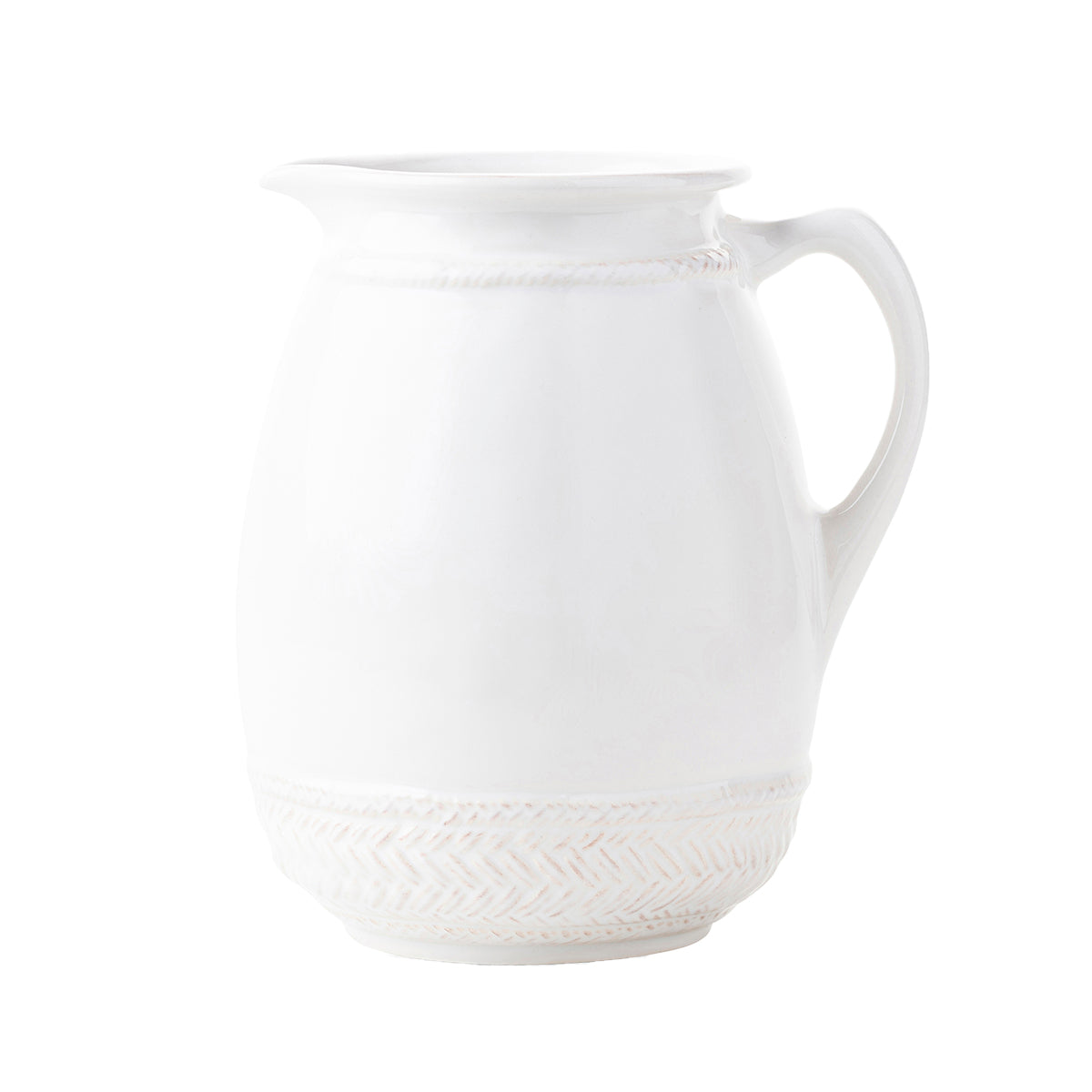 Adorned with a ring of subtle rope detailing, this versatile pitcher is perfect for tableside water service or a bouquet of your favorite fresh flowers.