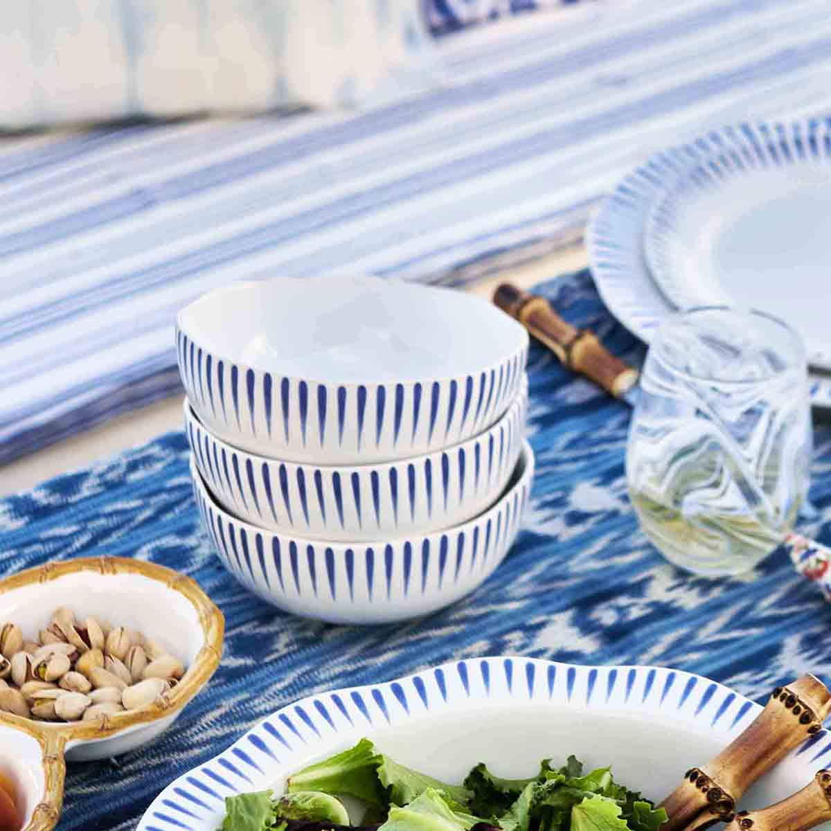 Sitio Stripe Cereal-Ice Cream Bowl - Delft Blue – Shop Juliska