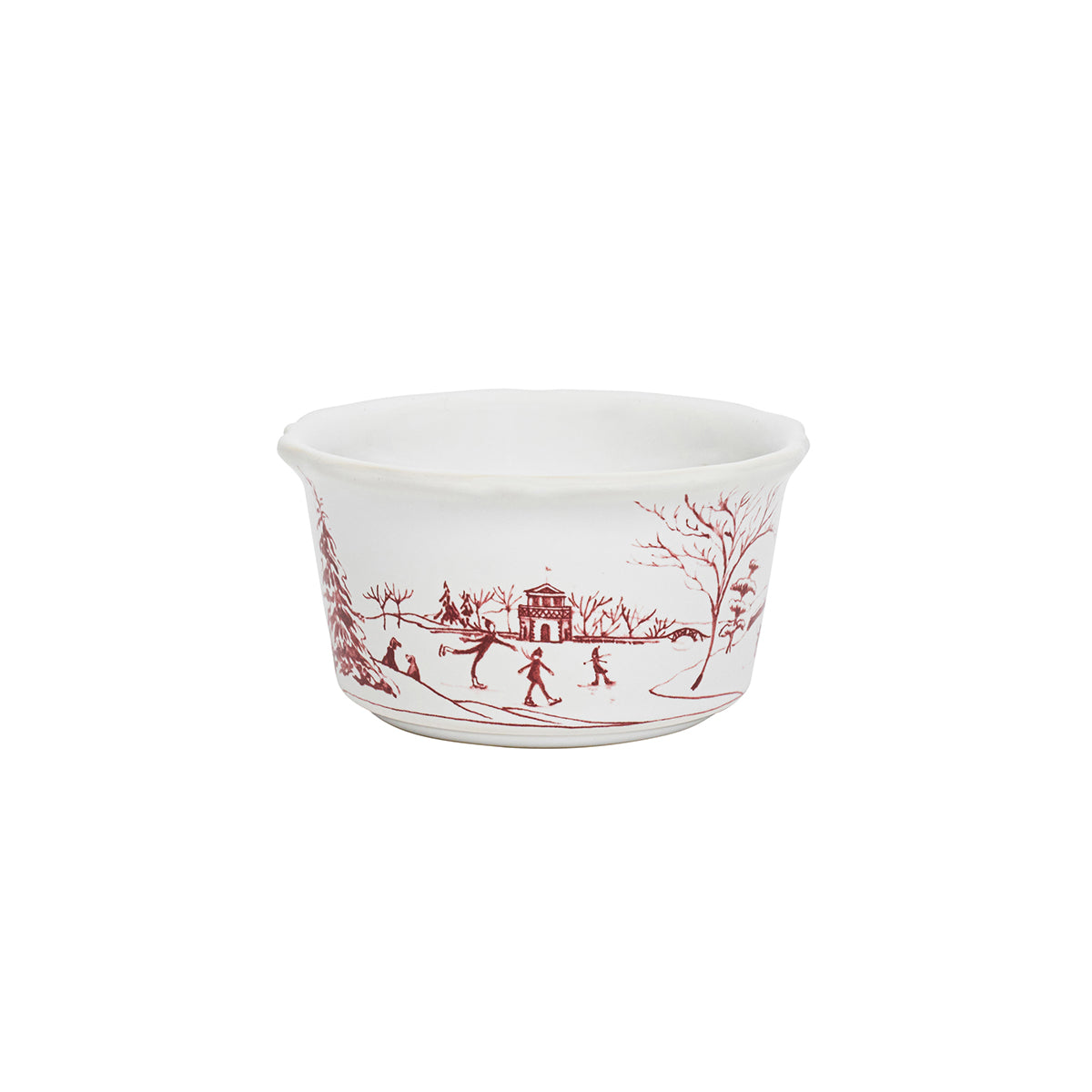 Country Estate Winter Frolic Ramekin - Ruby - detail view - detail view
