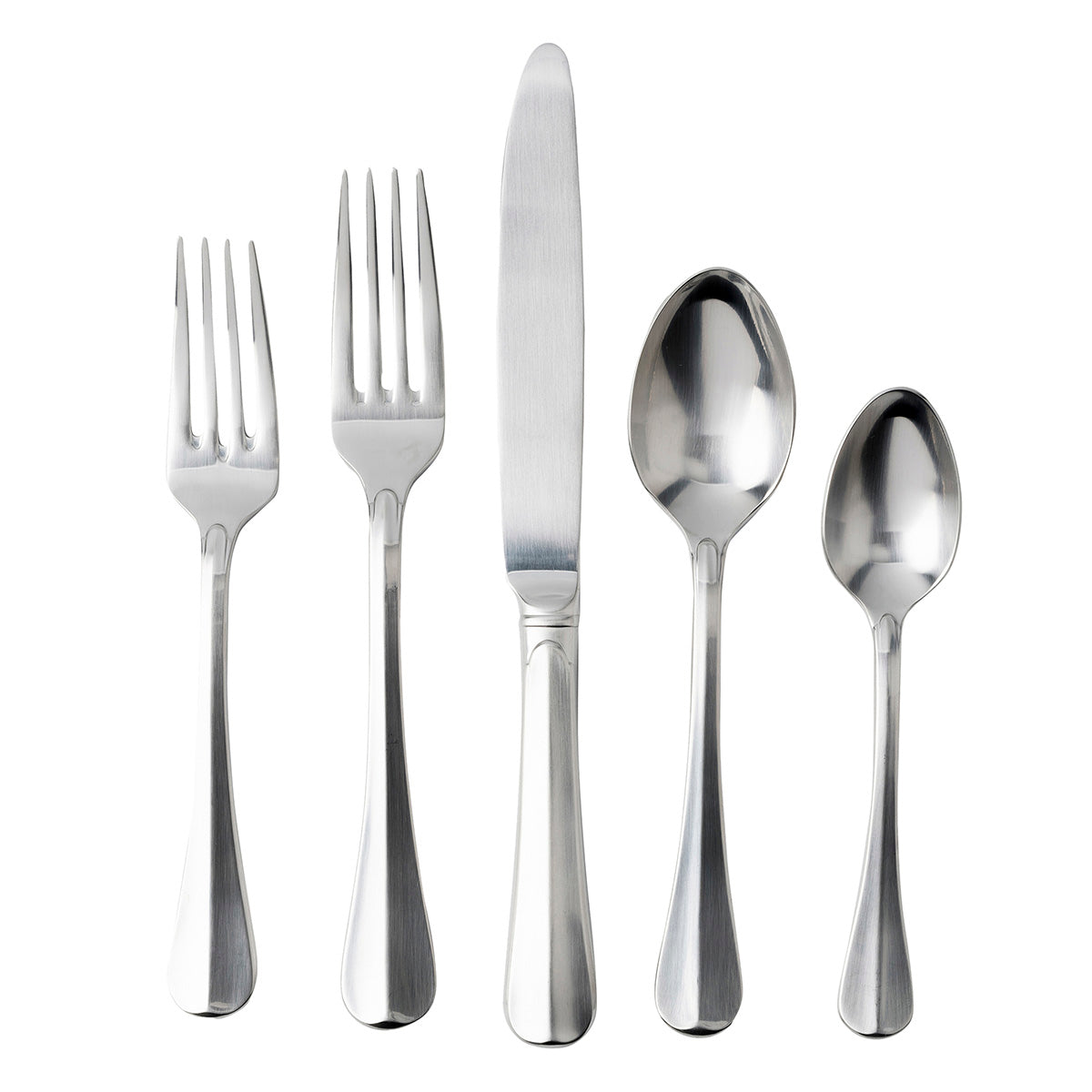Bistro 20pc Place Setting Bright Satin, styled table setting view