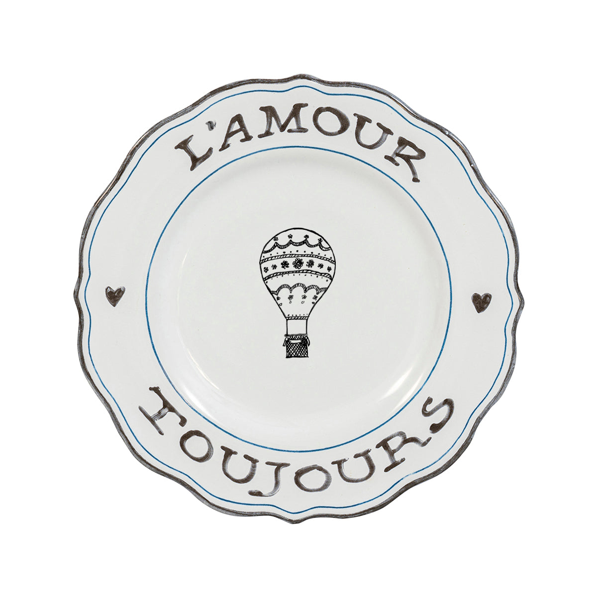 L'Amour Toujours Dessert/Salad Plate Assorted Set/4, scale reference view