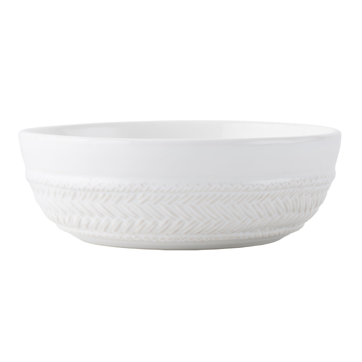 From our Le Panier Collection - Have more of what you love in this prodigiously portioned bowl that is rimmed with our rich basket weave. Both sophisticated and rustic, it begs to be filled with soul-soothing, one-pot comfort fare like beef bourguignon or gumbo.