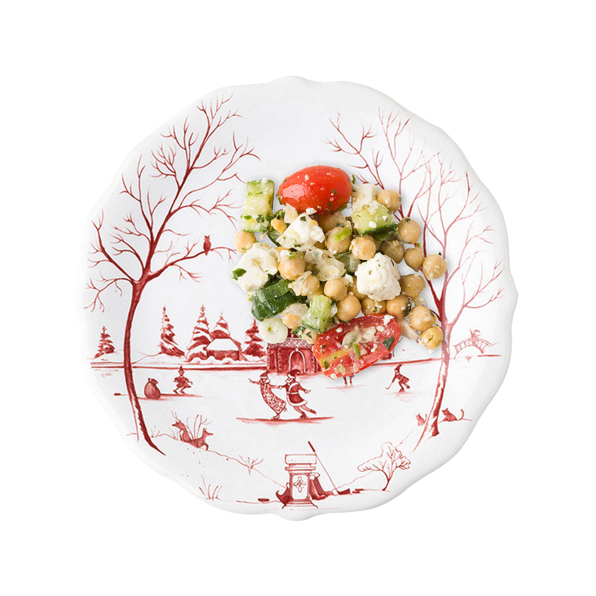 Country Estate Winter Frolic Dessert/Salad Plate - Ruby – Juliska