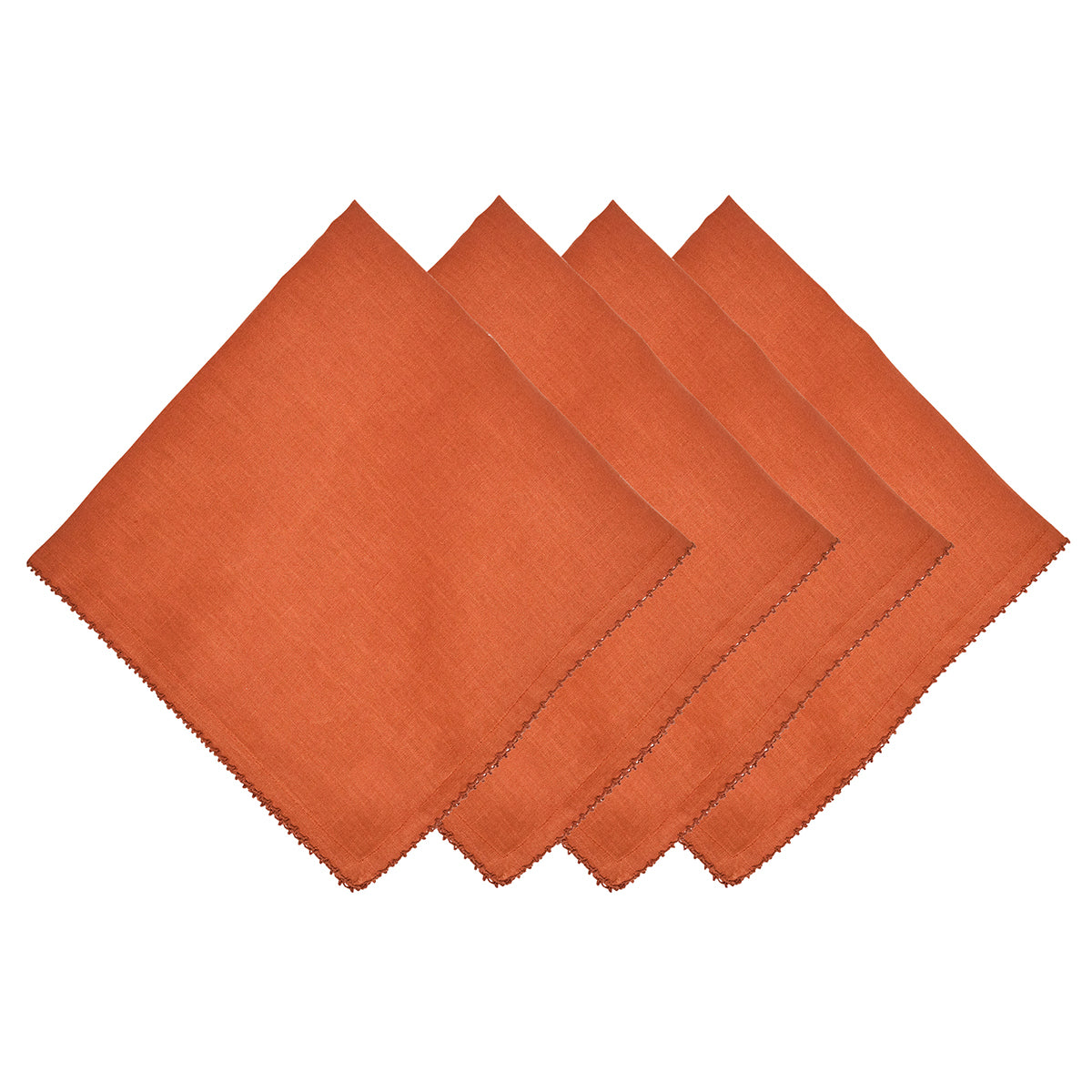 Berry Scallop Napkin Set/4 - Pumpkin