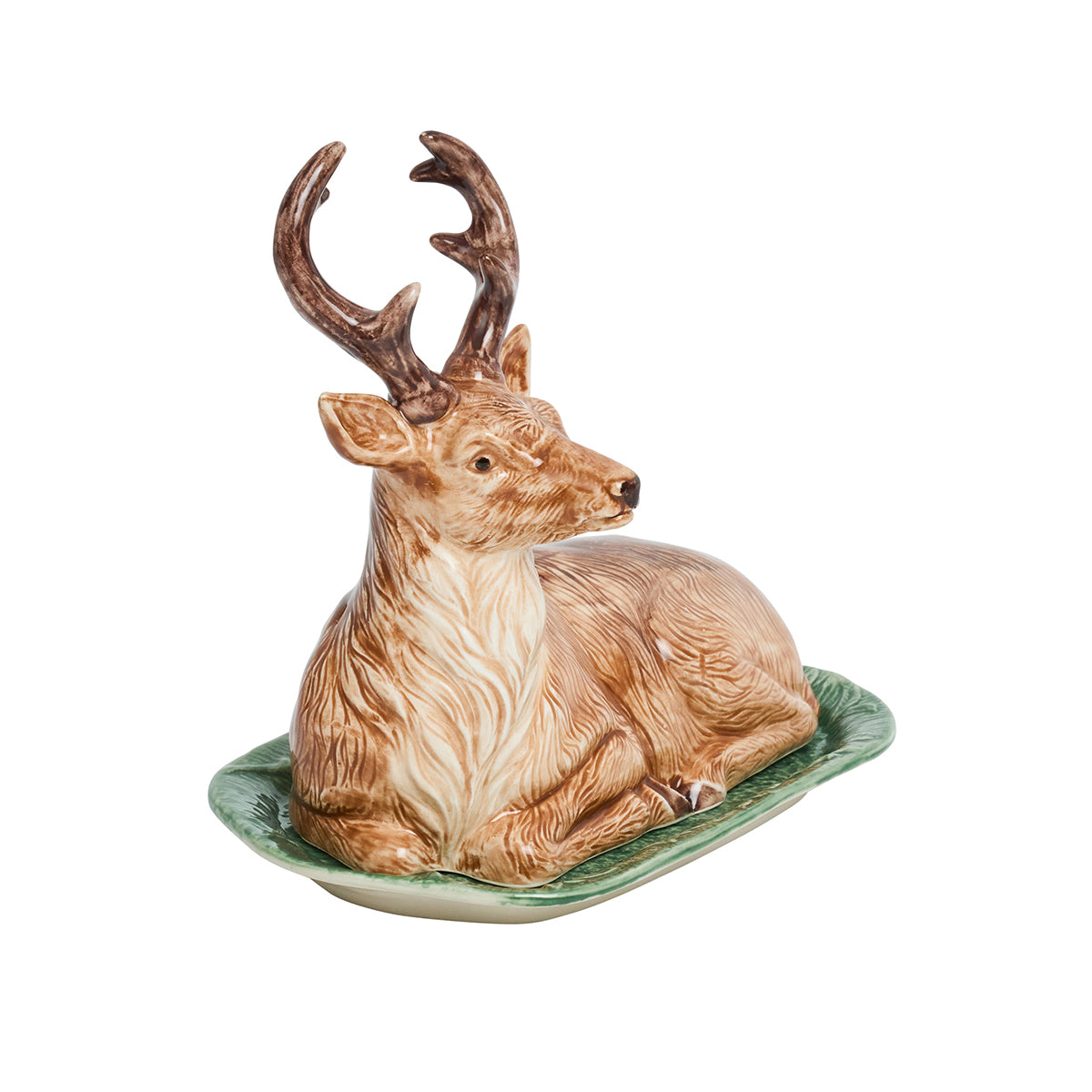 Forest Walk Stag Butter Dish - Multi - detail view
