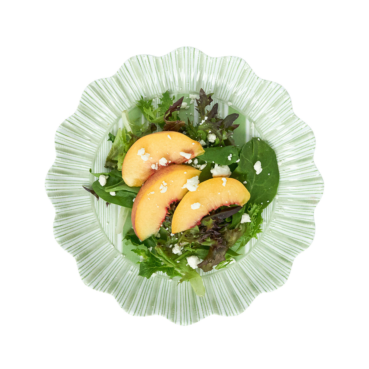 Cabana Stripe Melamine Dessert/Salad Plate Assorted Set/4 - Multi