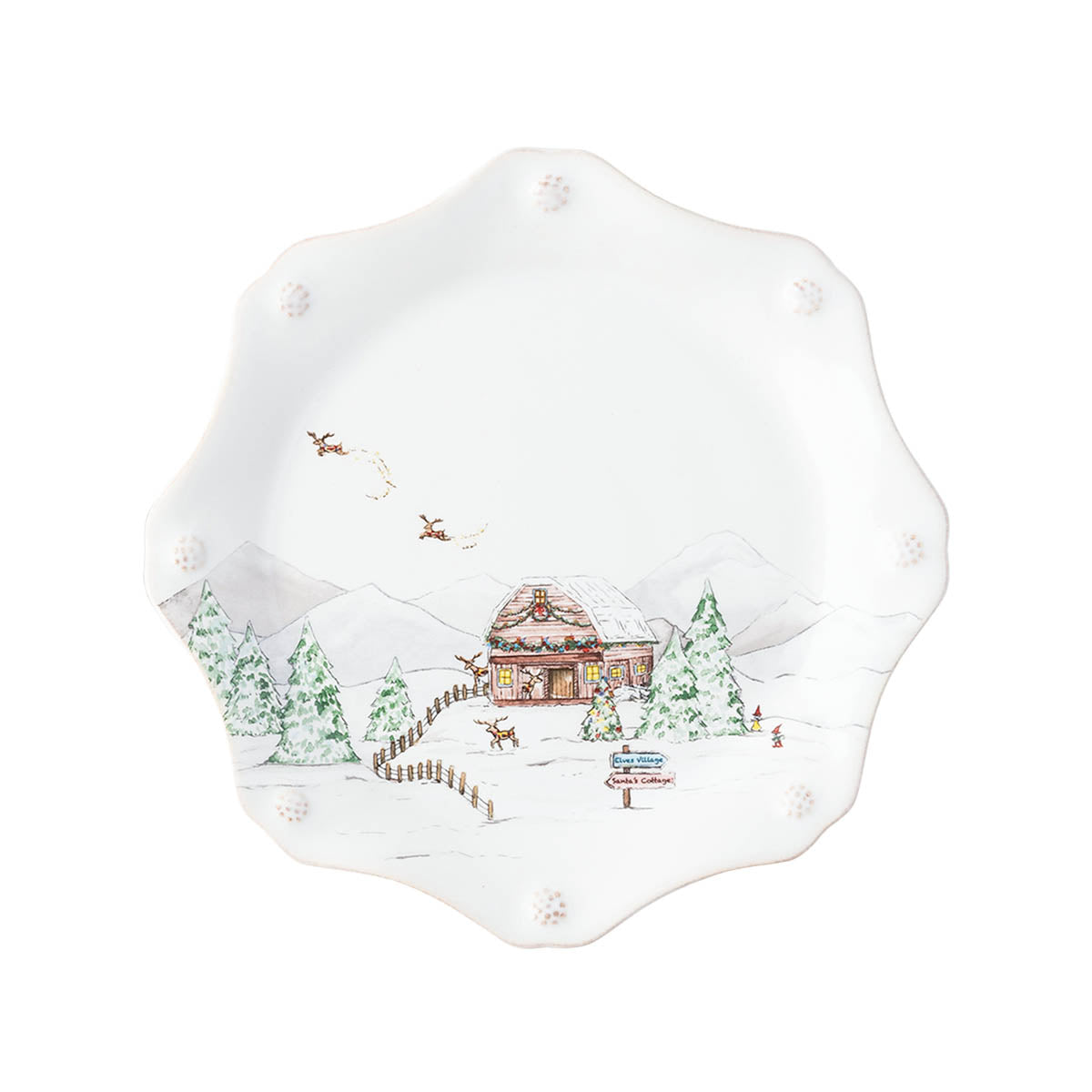 Berry & Thread North Pole Dessert-Salad Plate Assorted Set-4 – Juliska