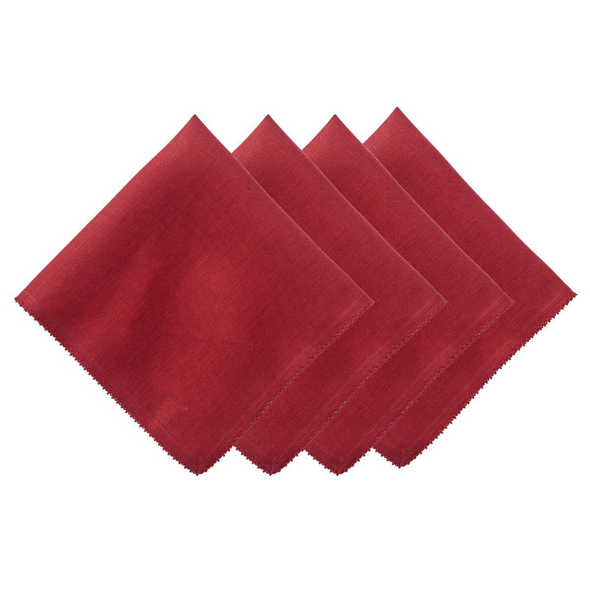 Berry Scallop Napkin Set/4 - Ruby