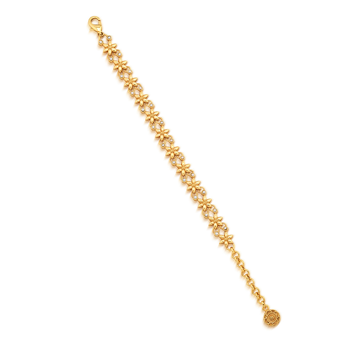 Jasmine Bracelet 7in 2in Pearl White, detail view