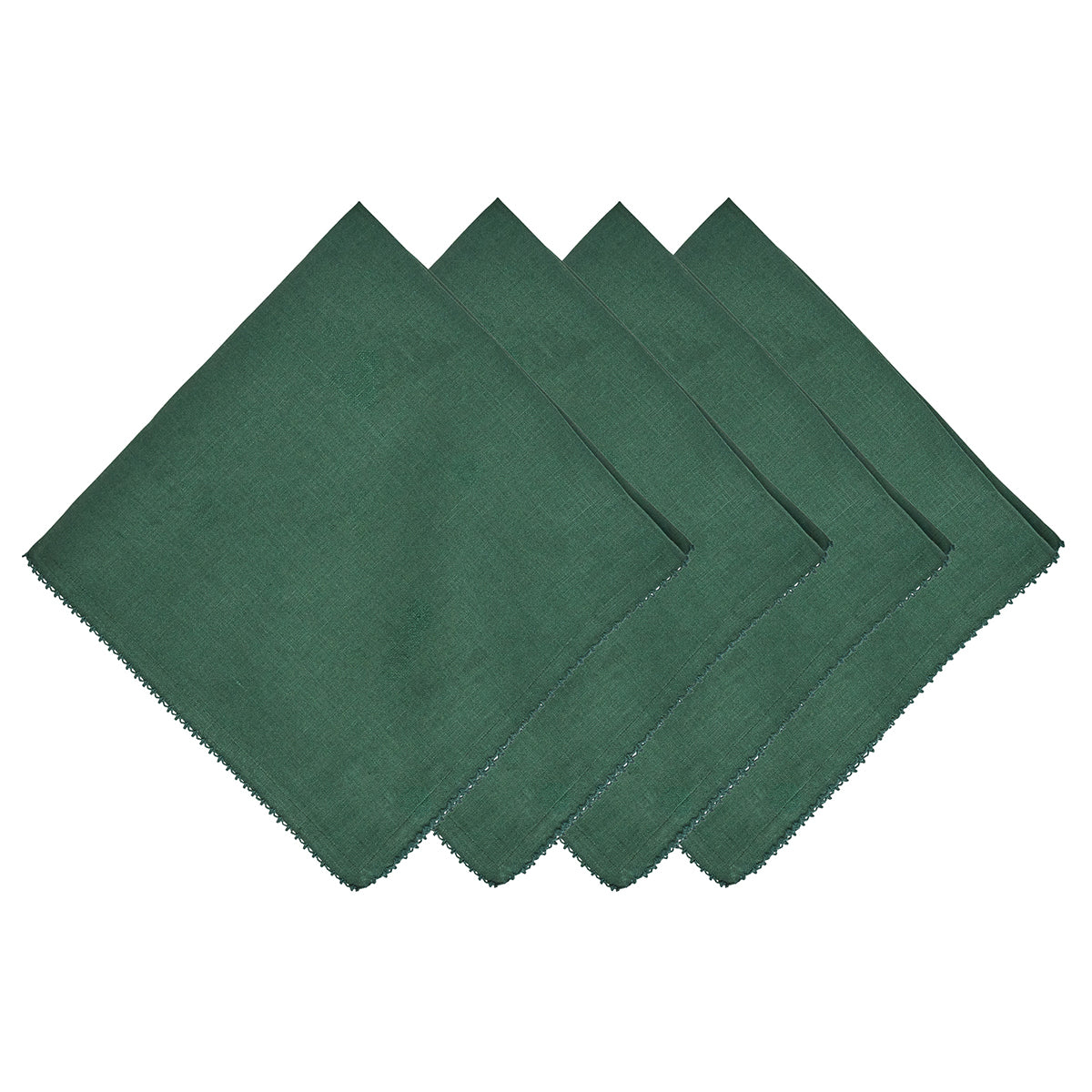 Berry Scallop Napkin Set/4 - Evergreen