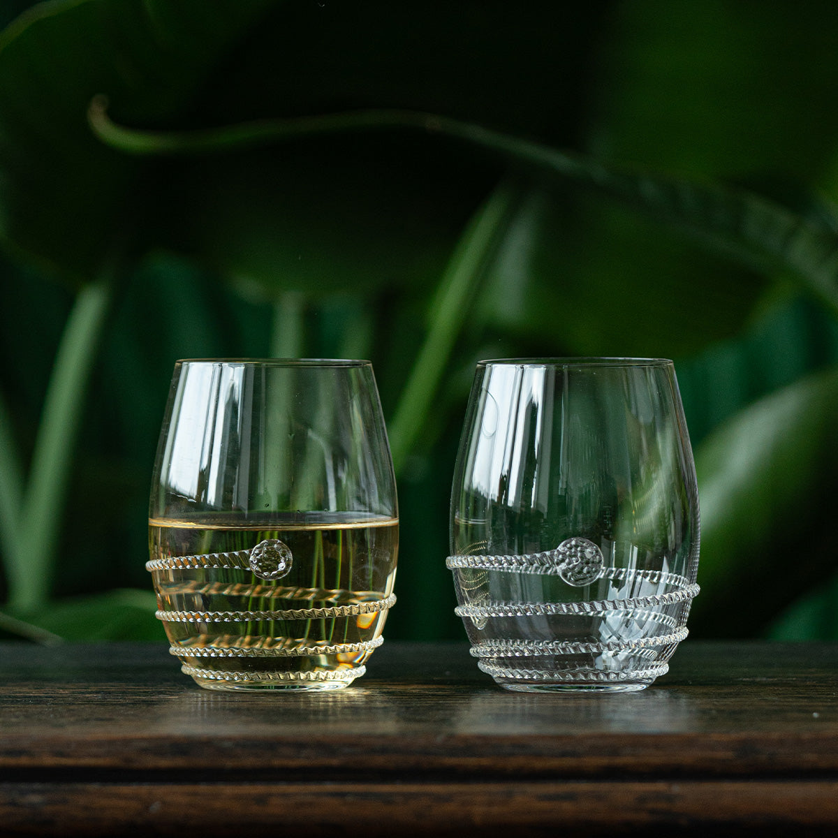 Amalia Stemless White Wine Glass Set/4 - detail view