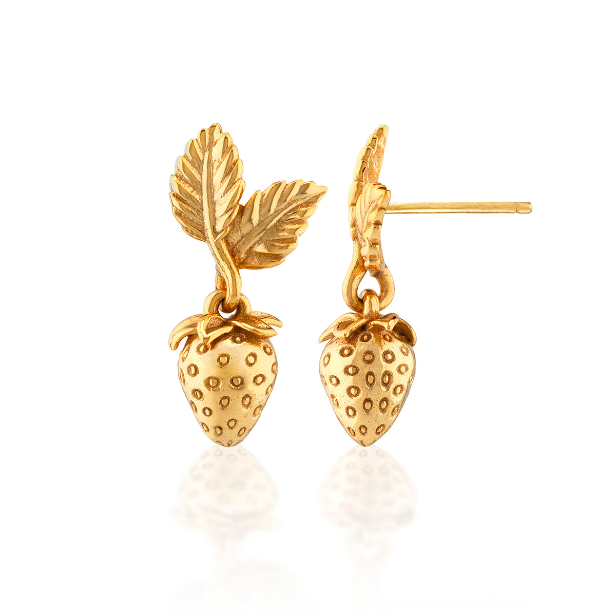 Meadow Walk Drop Earrings Gold, detail view